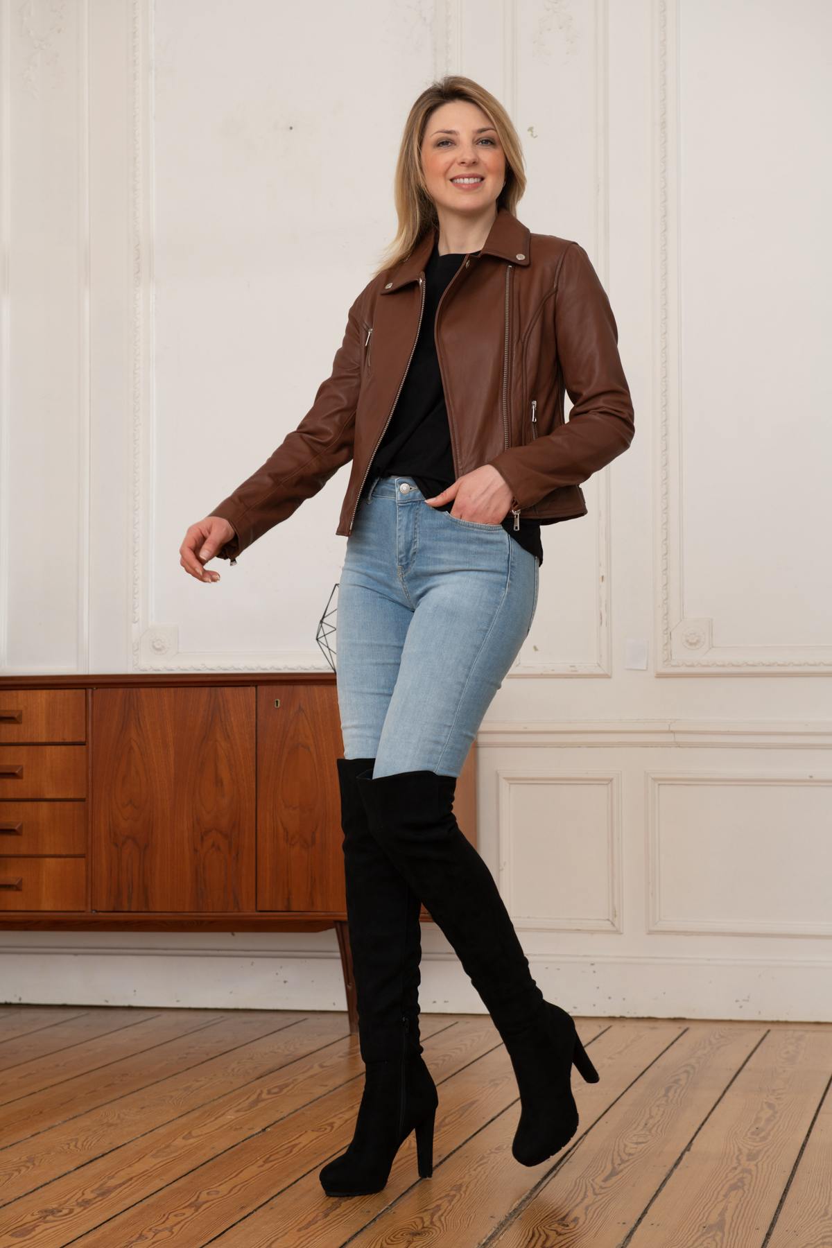 Damen Jacke Redskins BRIDGET HOLSTER COGNAC — Ansicht 2