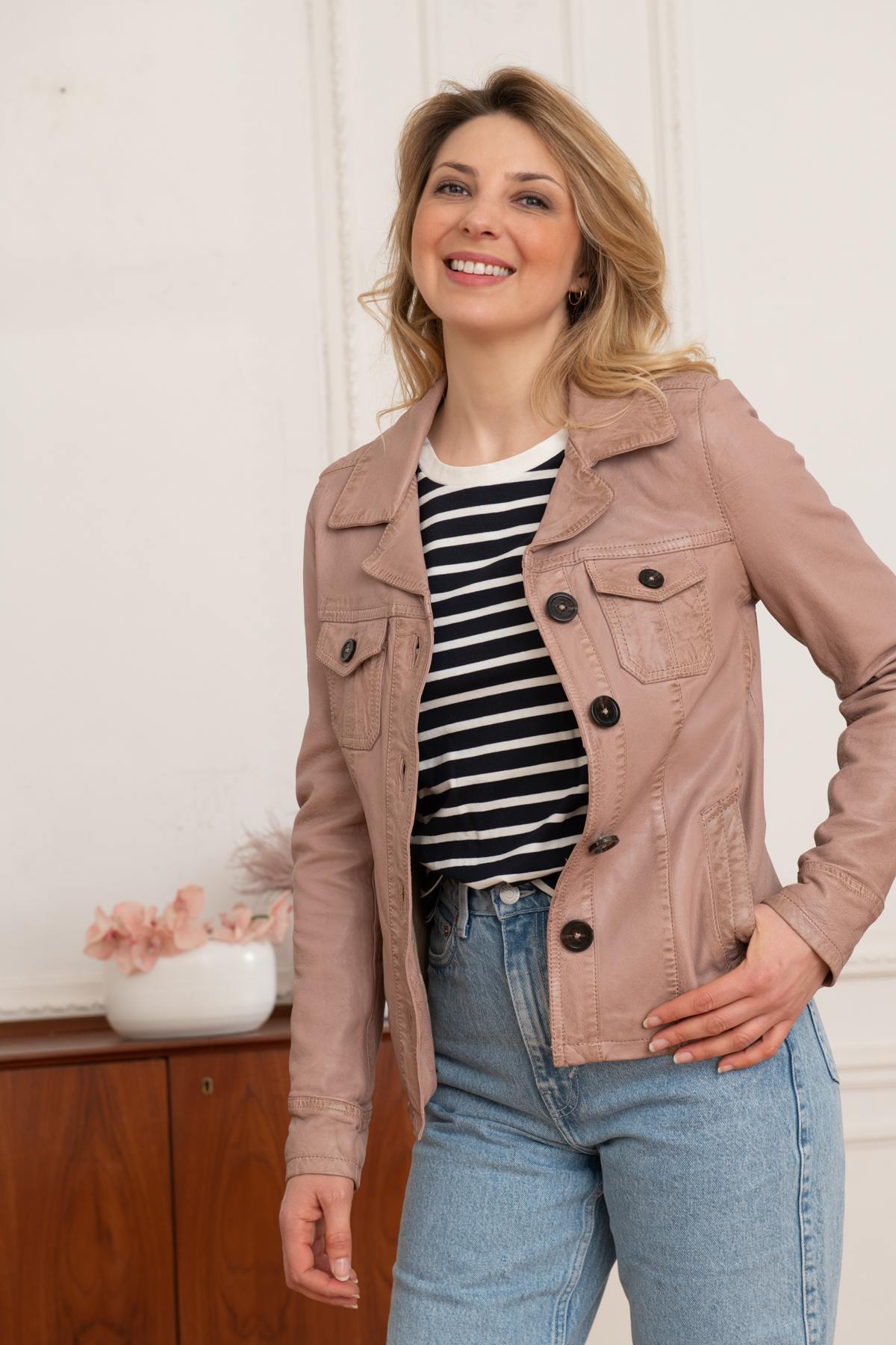 Blouson Femme Oakwood CALIFORNIA ROSE VIEILLI 636 — vue 7