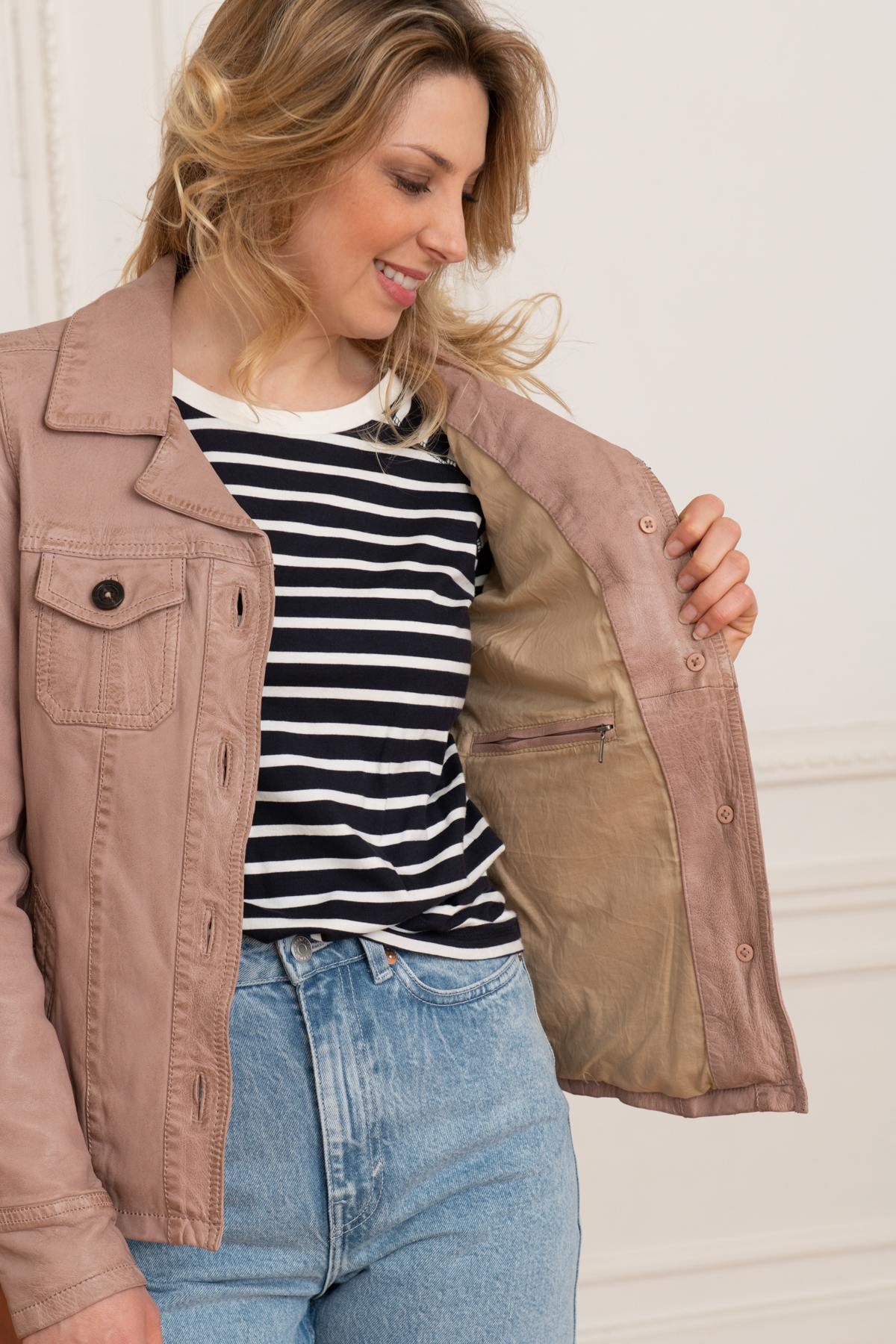 Blouson Femme Oakwood CALIFORNIA ROSE VIEILLI 636 — vue 5
