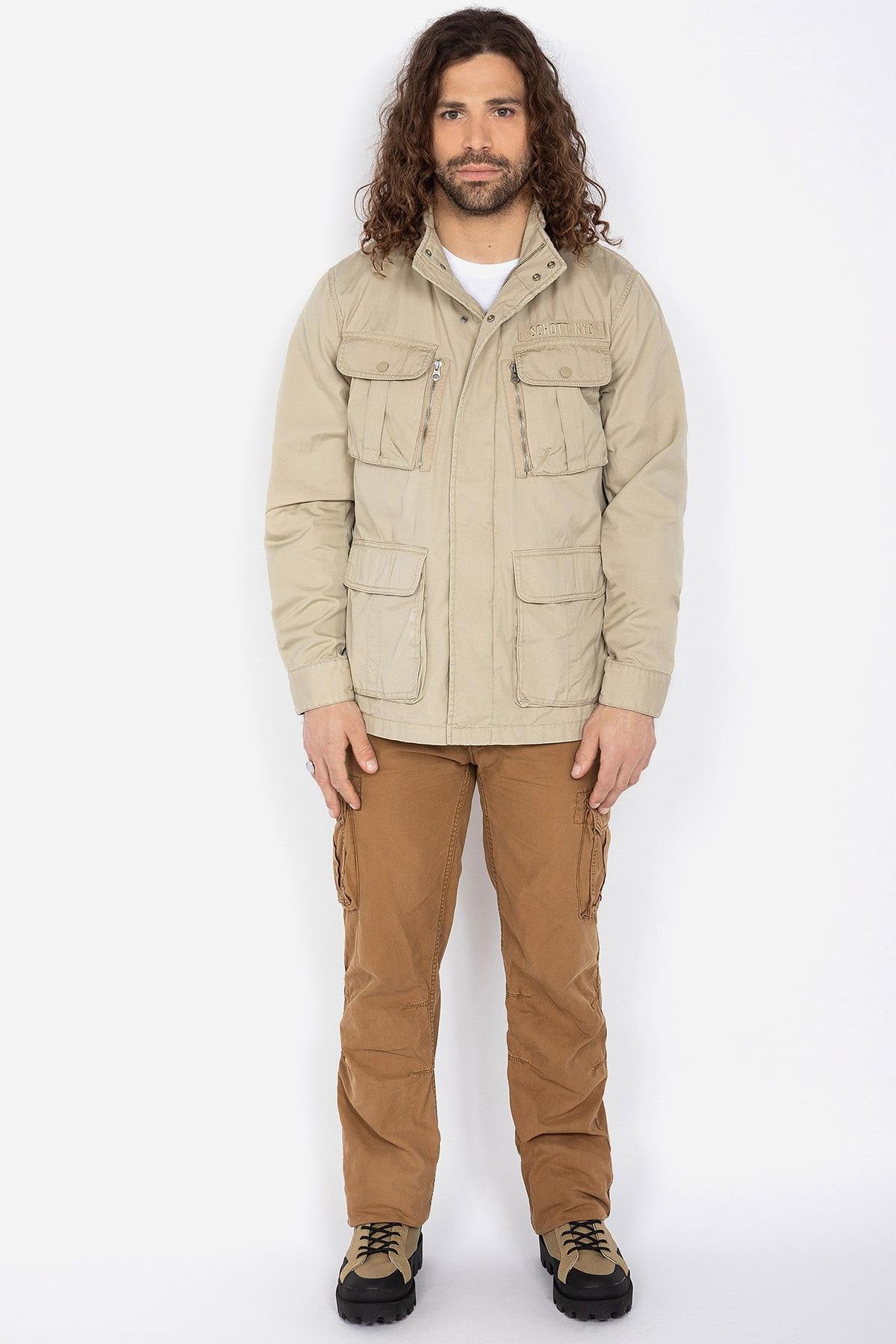 Herren Jacke Schott M1941X LT BEIGE — Ansicht 4