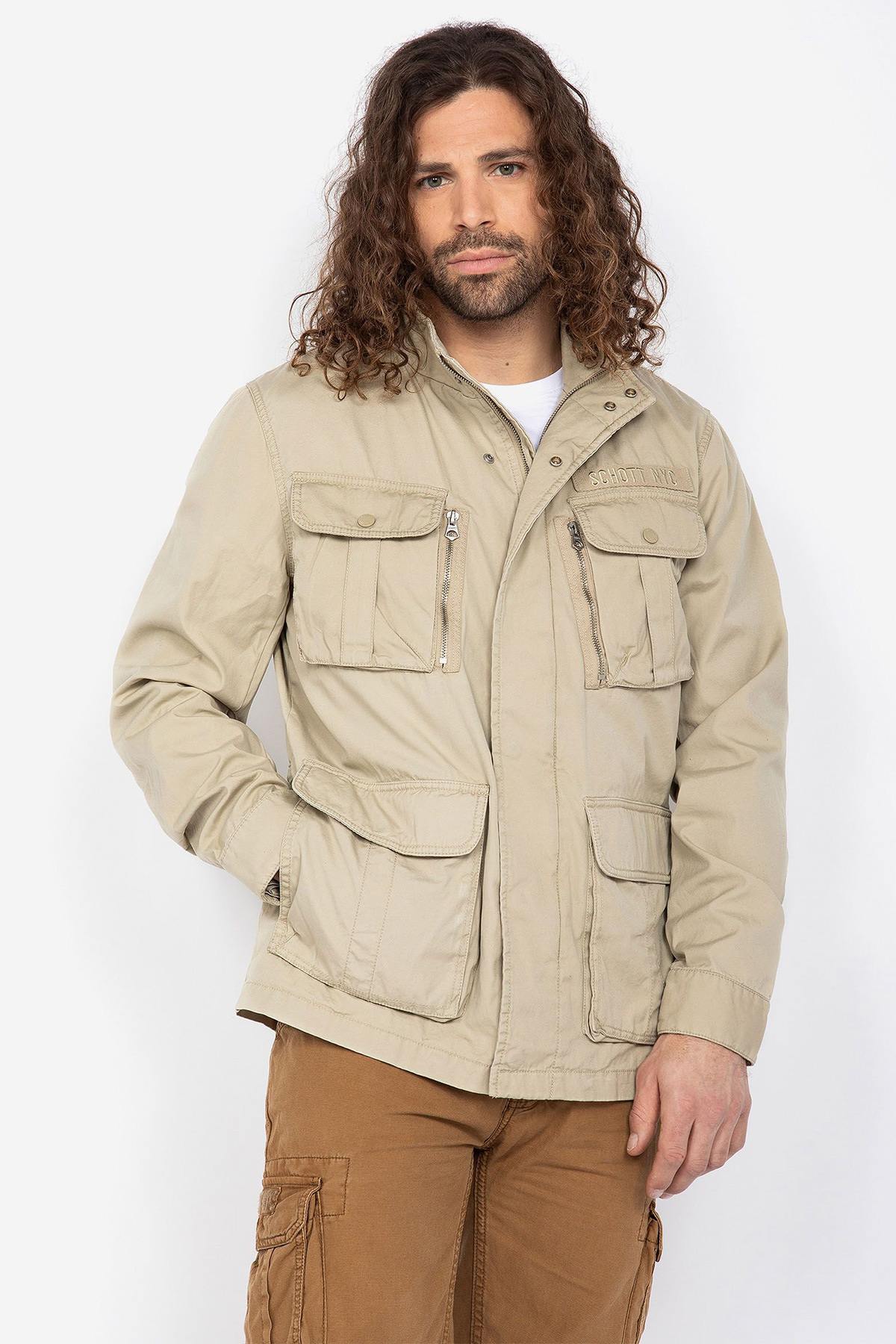 Herren Jacke Schott M1941X LT BEIGE — Ansicht 1