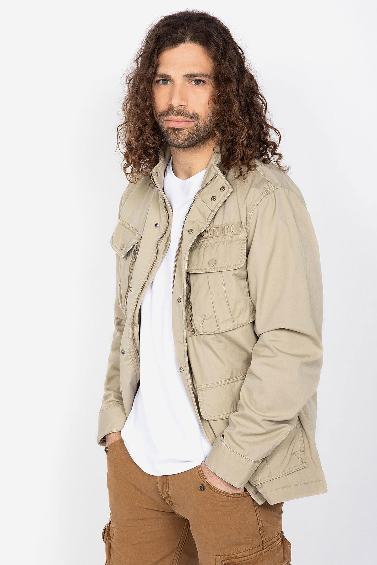 Herren Jacke Schott M1941X LT BEIGE — Ansicht 3