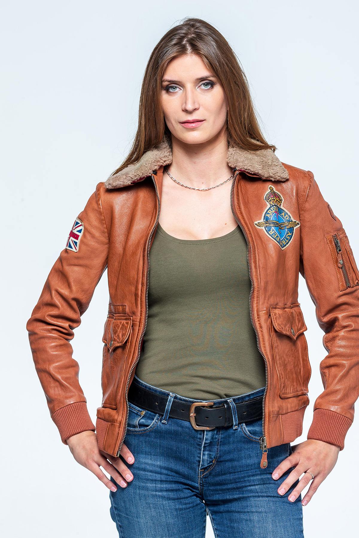 Giacche Donna Royal Air Force BLACKBIRD RAF HAVANE — vista 3
