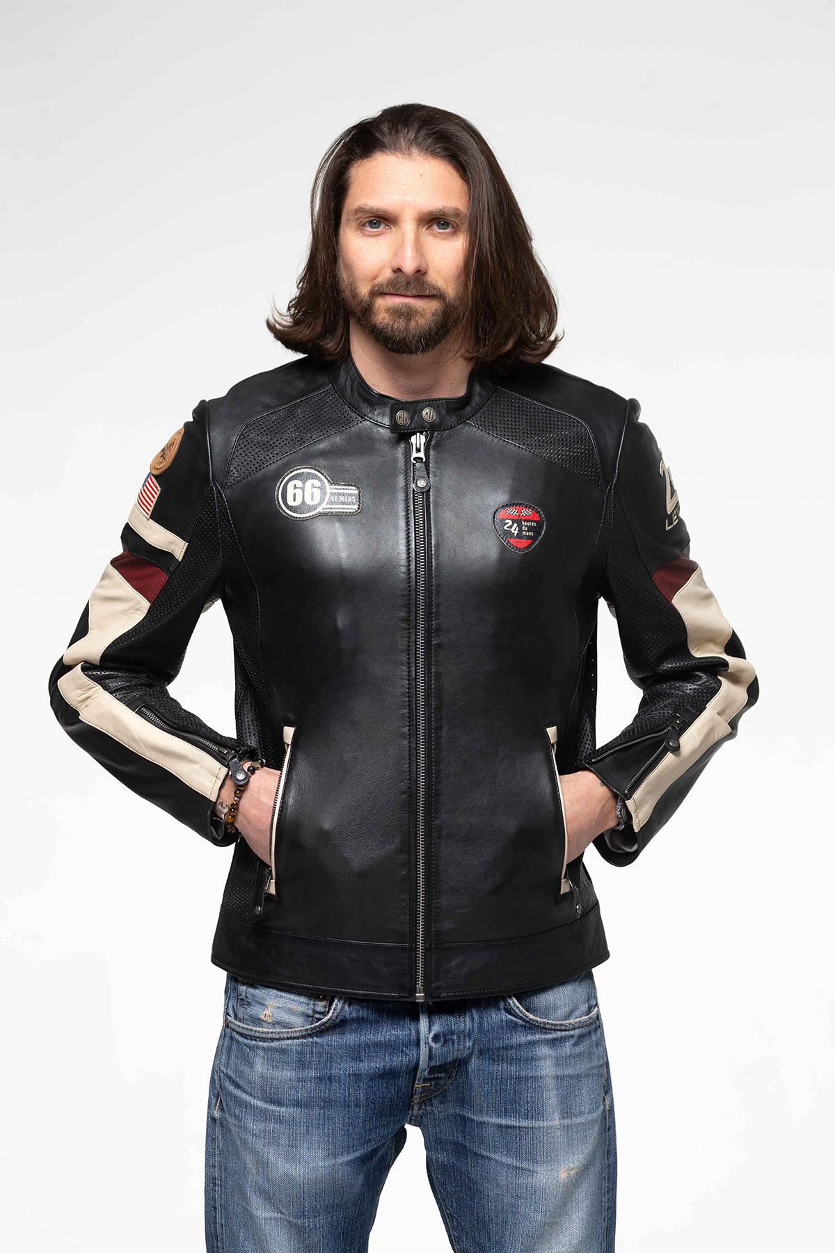 Giacche Uomo 24h Le Mans SHELBY NEW SHEEP CROWN BLACK — vista 7