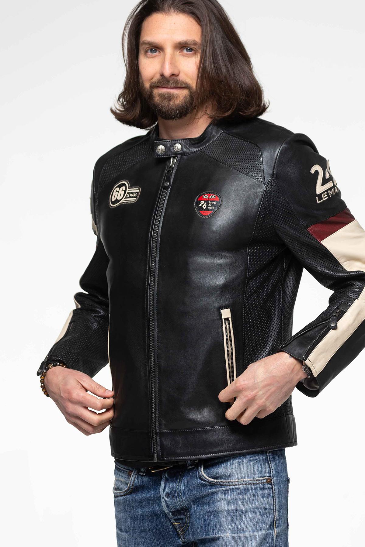 Giacche Uomo 24h Le Mans SHELBY NEW SHEEP CROWN BLACK — vista 9