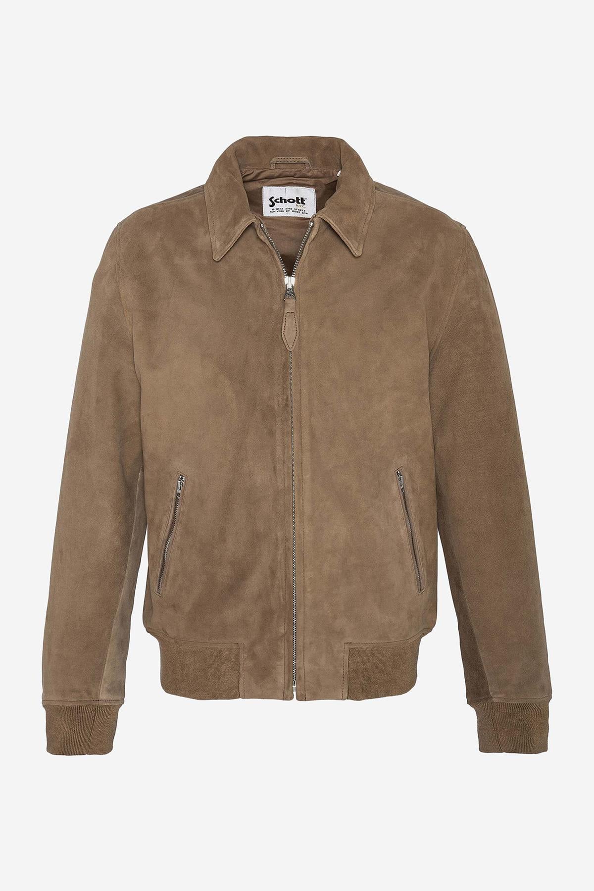 Chaqueta Hombre Schott LCYALESS DARK BEIGE — vista 1
