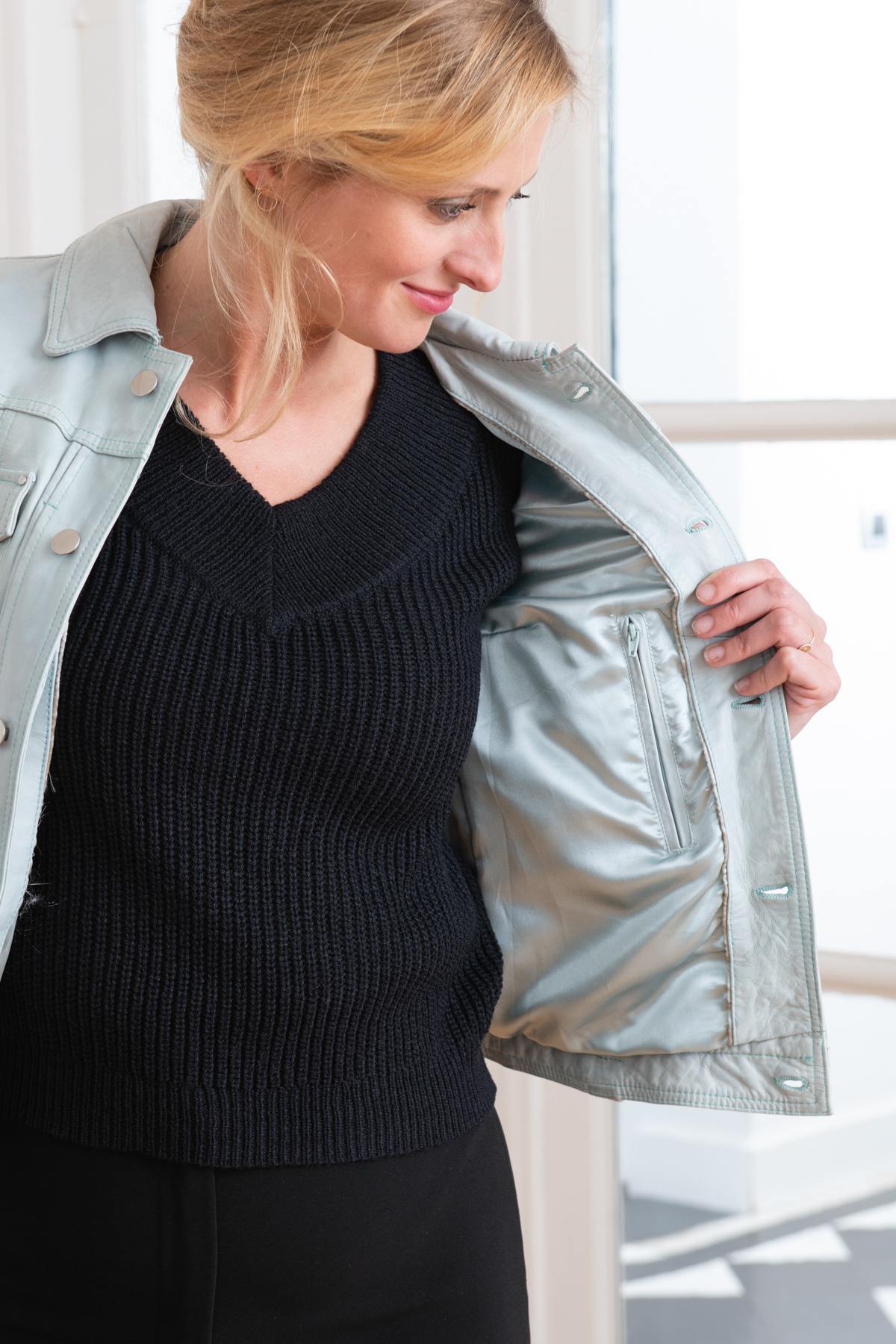 Damen Jacke Rose Garden OLGA LAMB ANAINA AQUA ZZ — Ansicht 4