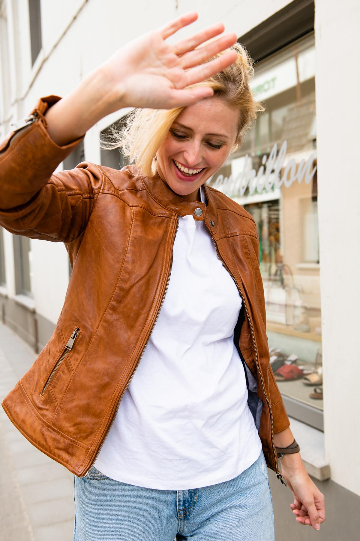 Blouson Femme Cityzen ISABELA COGNAC — vue 5