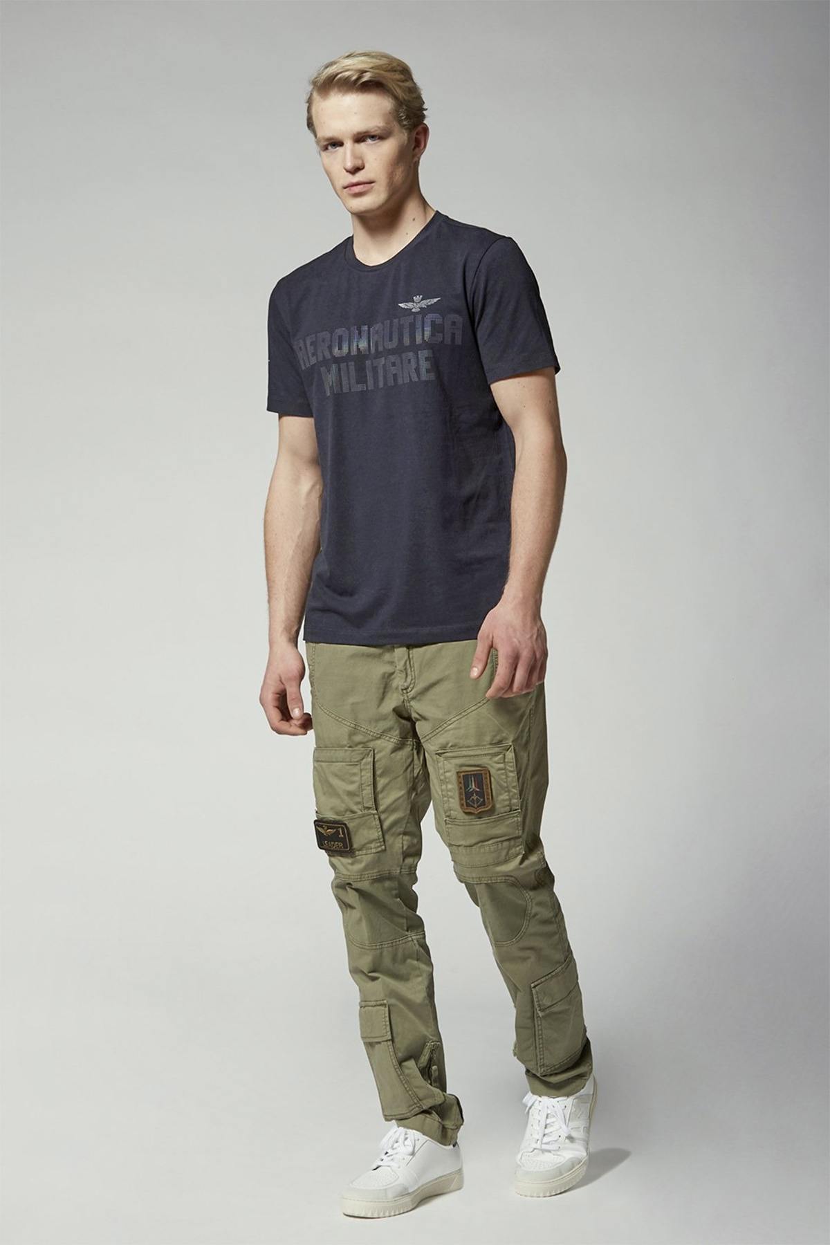 Pantaloni Uomo Aeronautica Militare PA1387CT1493 39261 GREEN — vista 5