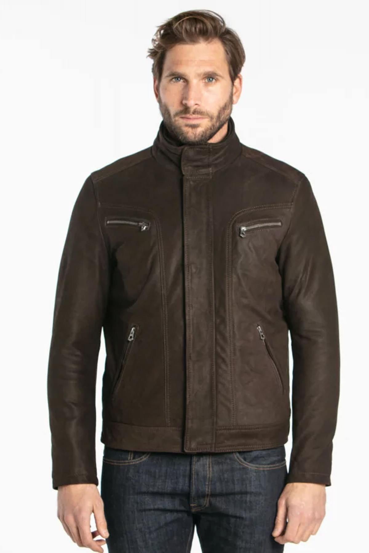 Blouson Homme Daytona FALCON IC COW MADISON BROWN — vue 2