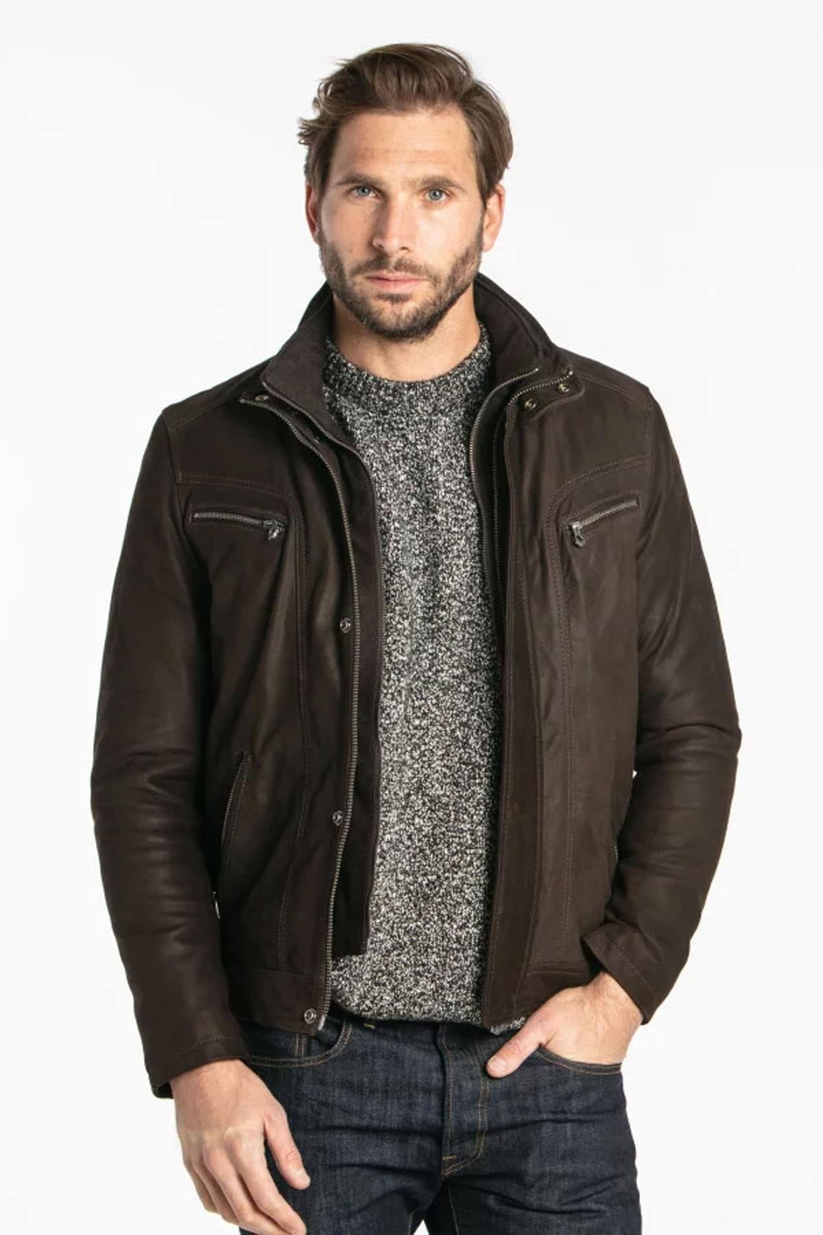 Blouson Homme Daytona FALCON IC COW MADISON BROWN — vue 5