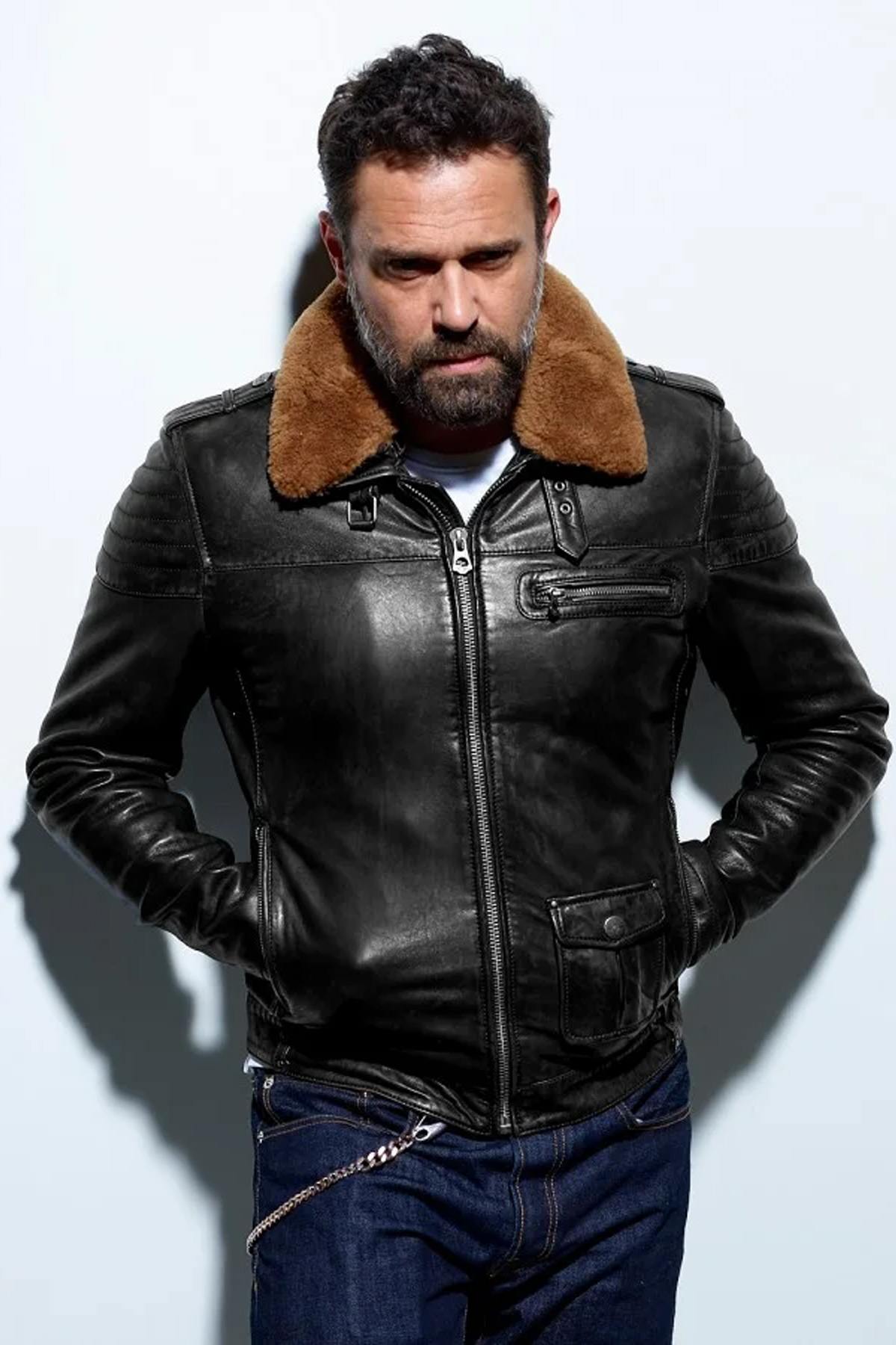 Blouson Homme Daytona PIRATE FUR LAMB ERMIS BLACK — vue 2