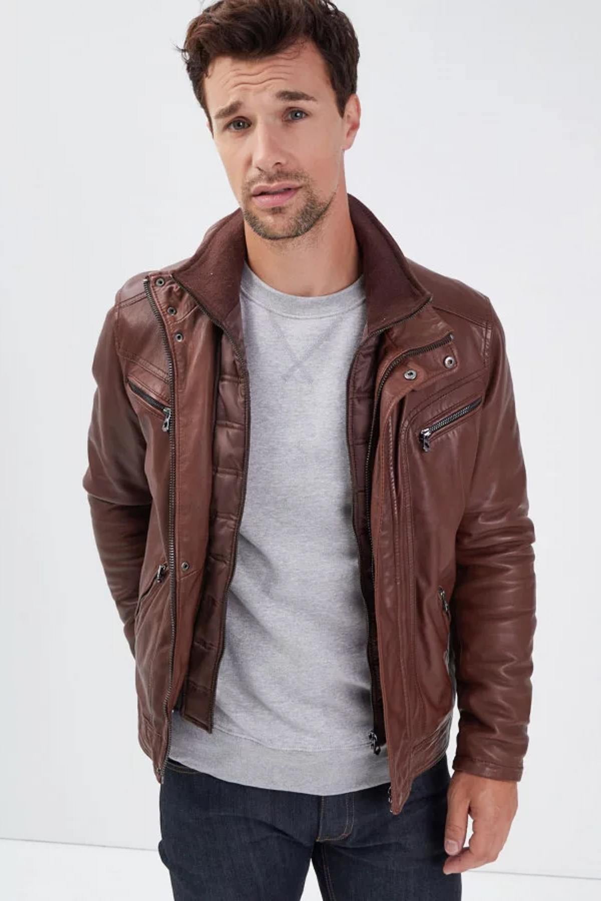 Blouson Homme Daytona FALCON IC SHEEP MANILA BISON — vue 1