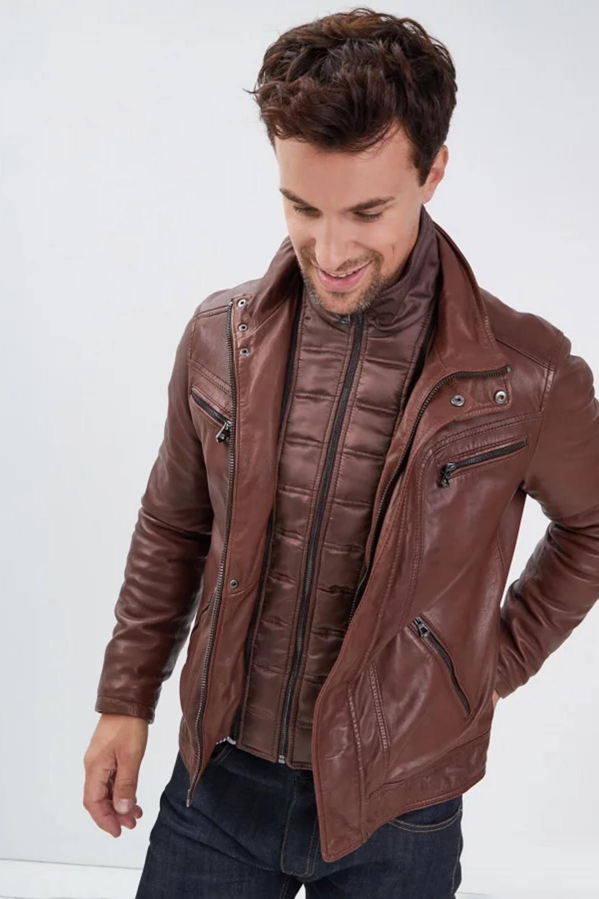 Blouson Homme Daytona FALCON IC SHEEP MANILA BISON — vue 2
