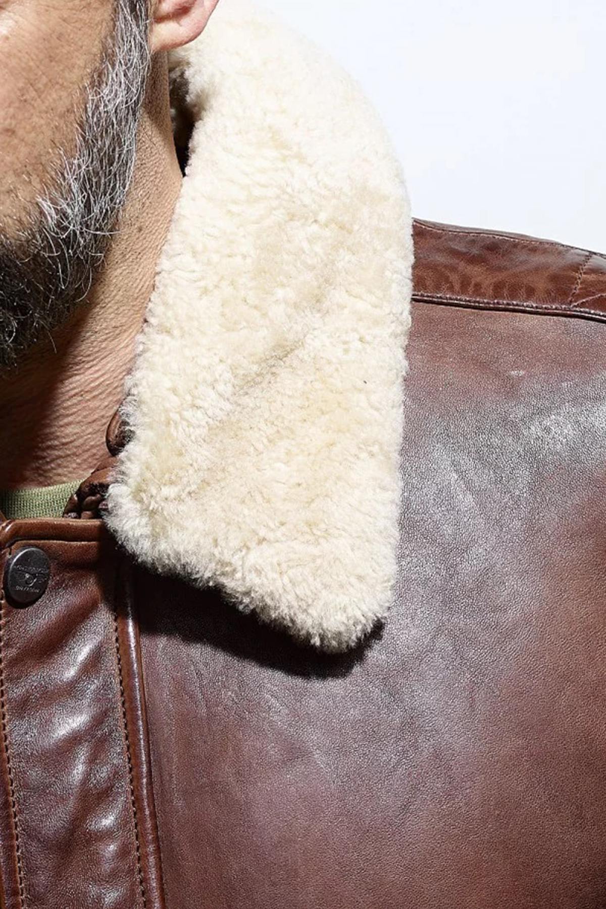 Giacche Uomo Daytona CORSAIR FUR SHEEP PETROL BISON — vista 10