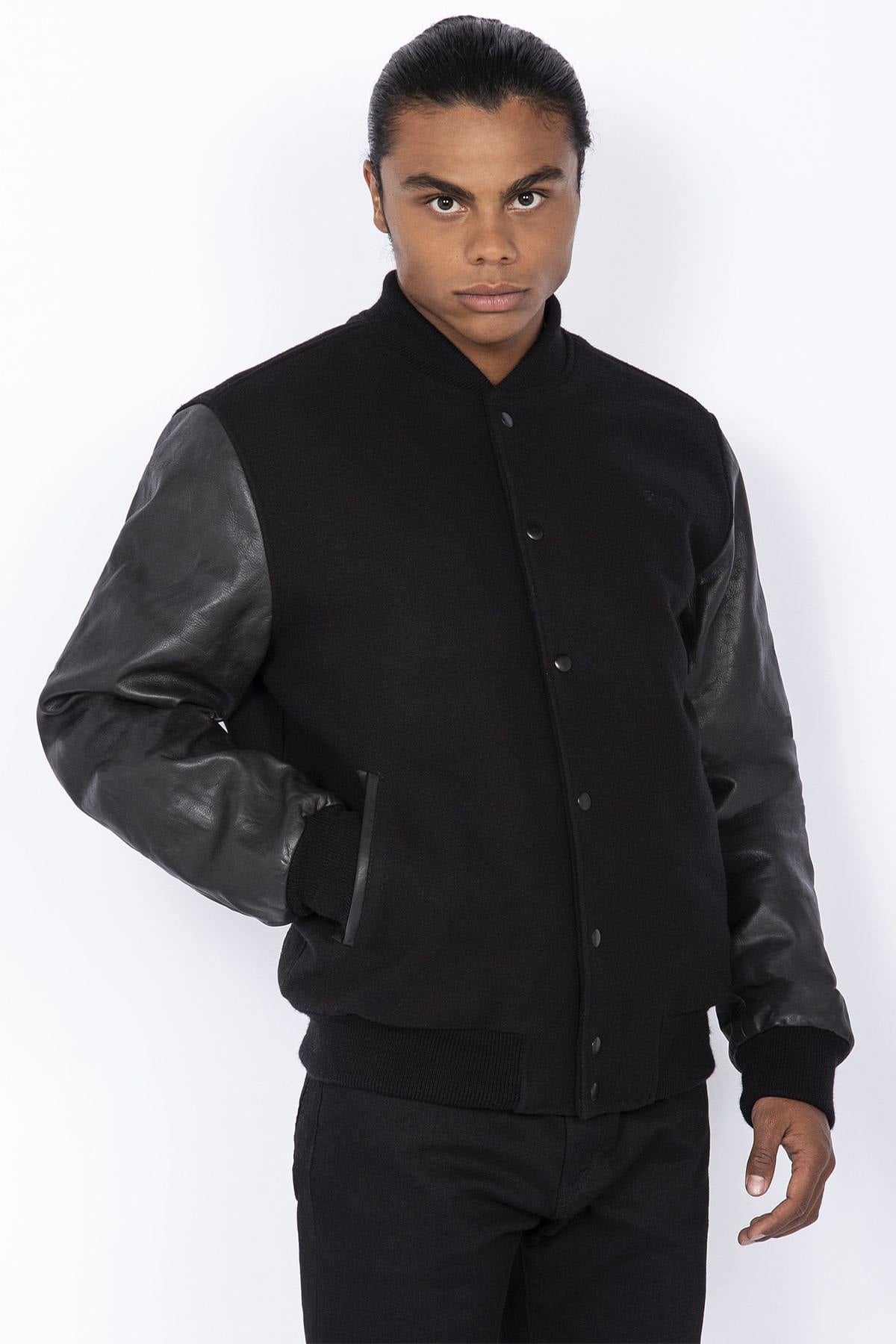 Chaqueta Hombre Schott LCUSA BLACK/BLACK — vista 1