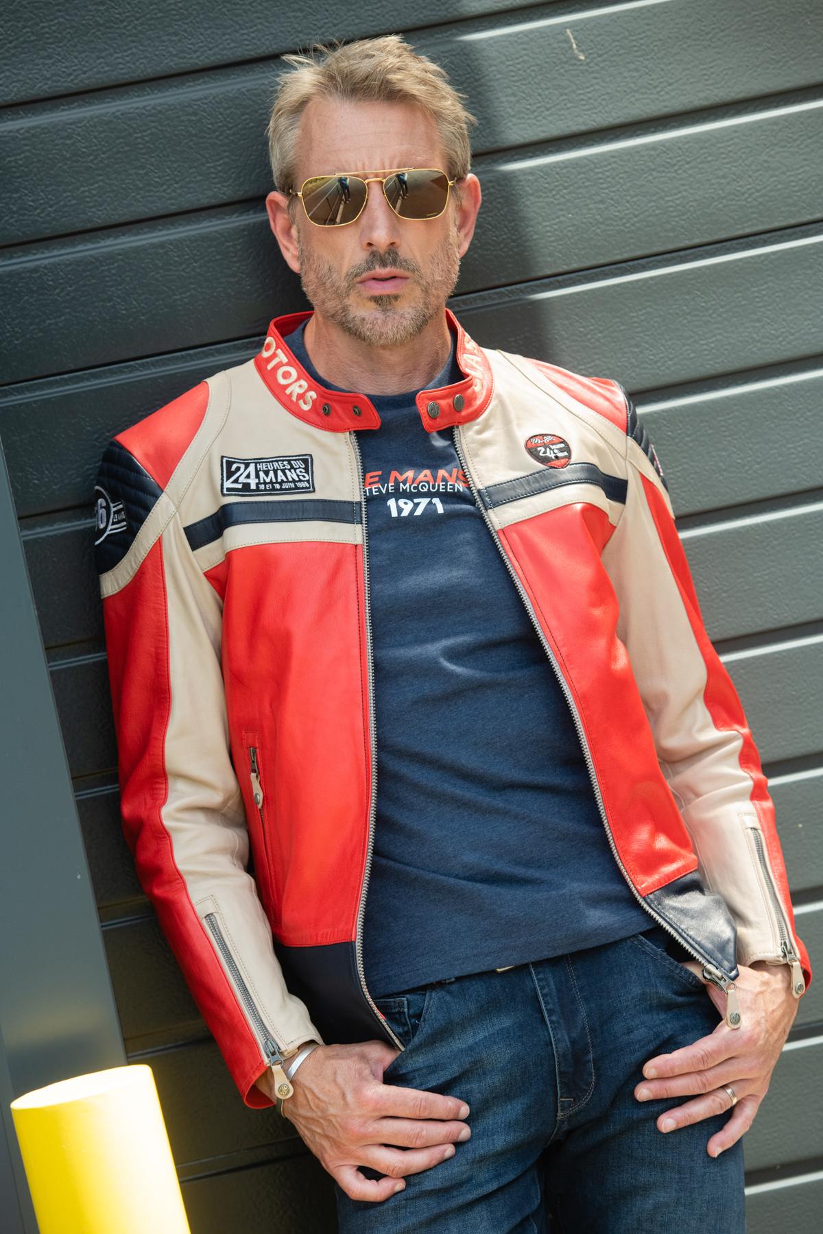 Blouson Homme 24h Le Mans STEEL SHEEP CROWN RED / OFF WHITE  — vue 4
