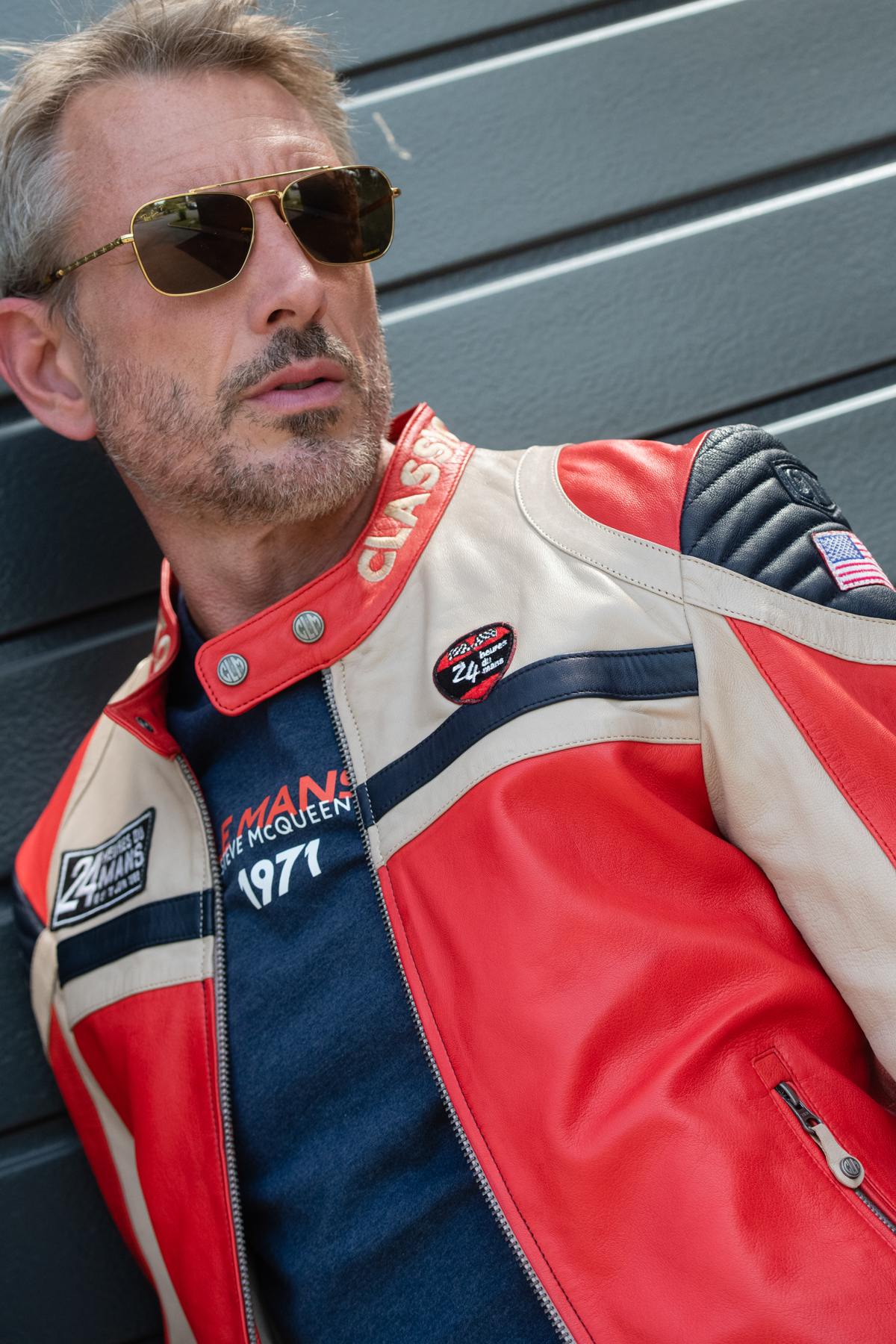 Blouson Homme 24h Le Mans STEEL SHEEP CROWN RED / OFF WHITE  — vue 5