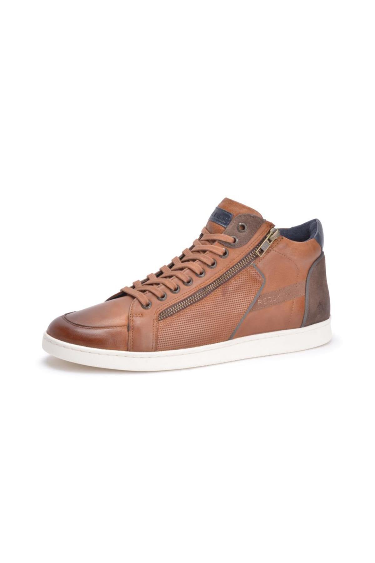 Scarpe Da Ginnastica In Pelle Uomo Redskins DYNAMIC COGNAC+MARRON — vista 8