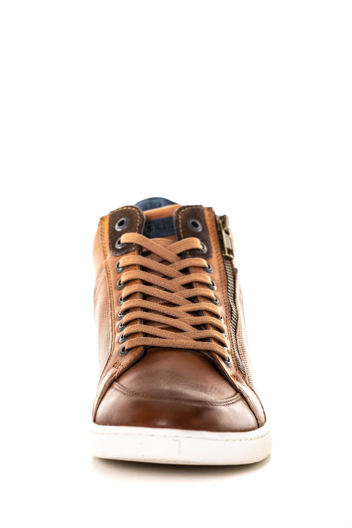Scarpe Da Ginnastica In Pelle Uomo Redskins DYNAMIC COGNAC+MARRON — vista 5