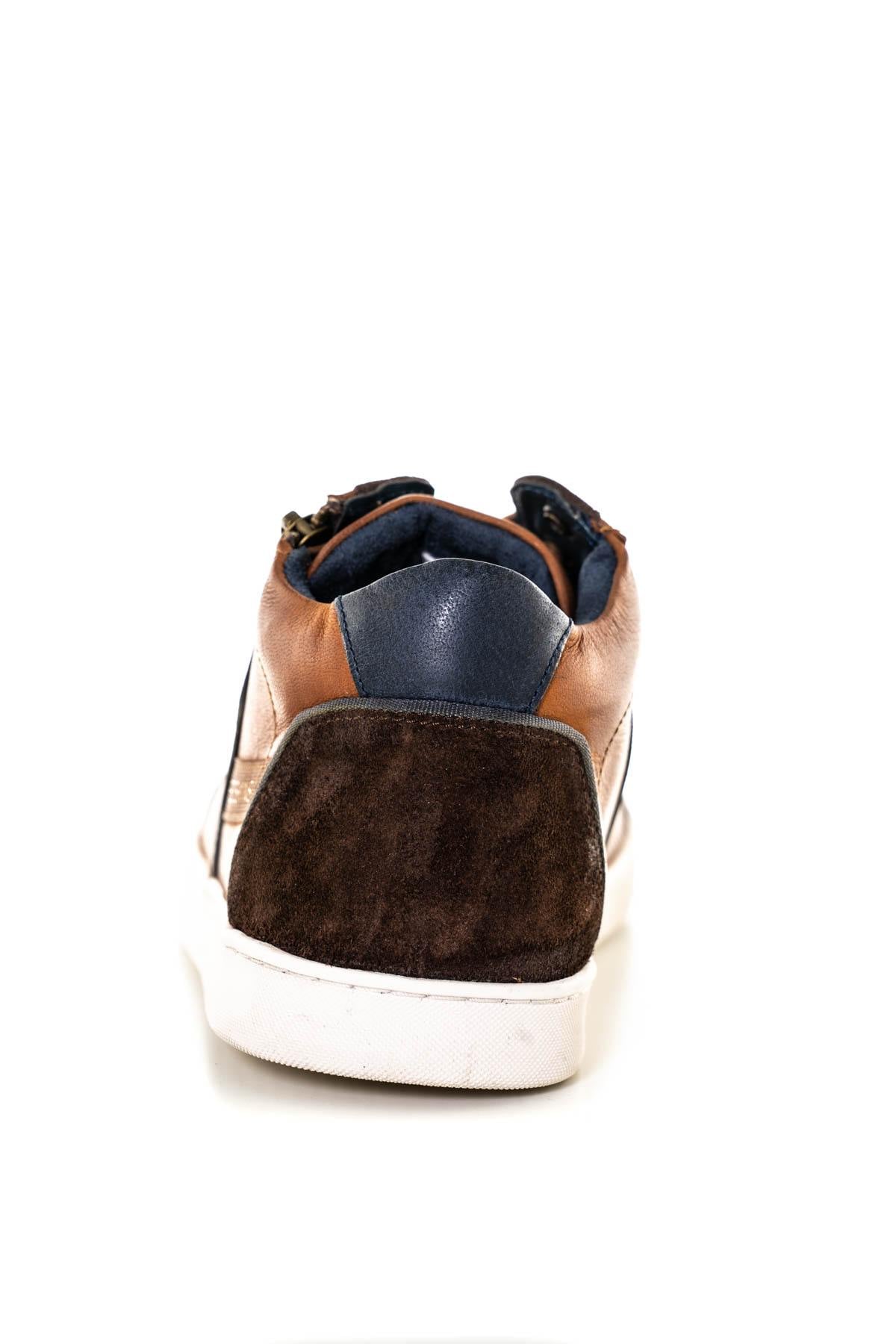 Scarpe Da Ginnastica In Pelle Uomo Redskins DYNAMIC COGNAC+MARRON — vista 6