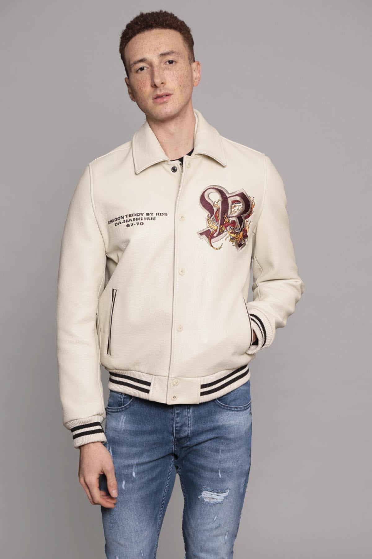 Blouson Homme Redskins DRAGON COHIBA CREAM — vue 8