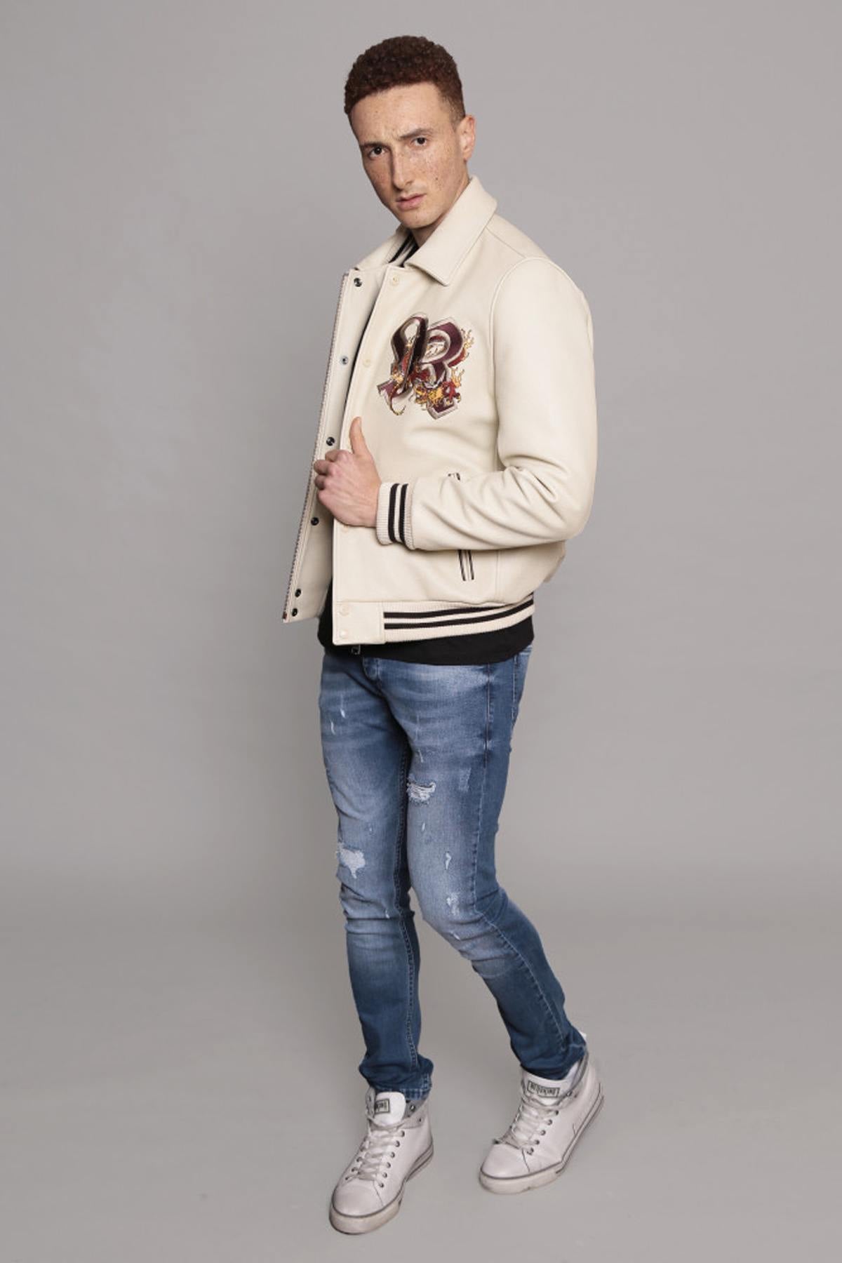 Blouson Homme Redskins DRAGON COHIBA CREAM — vue 6