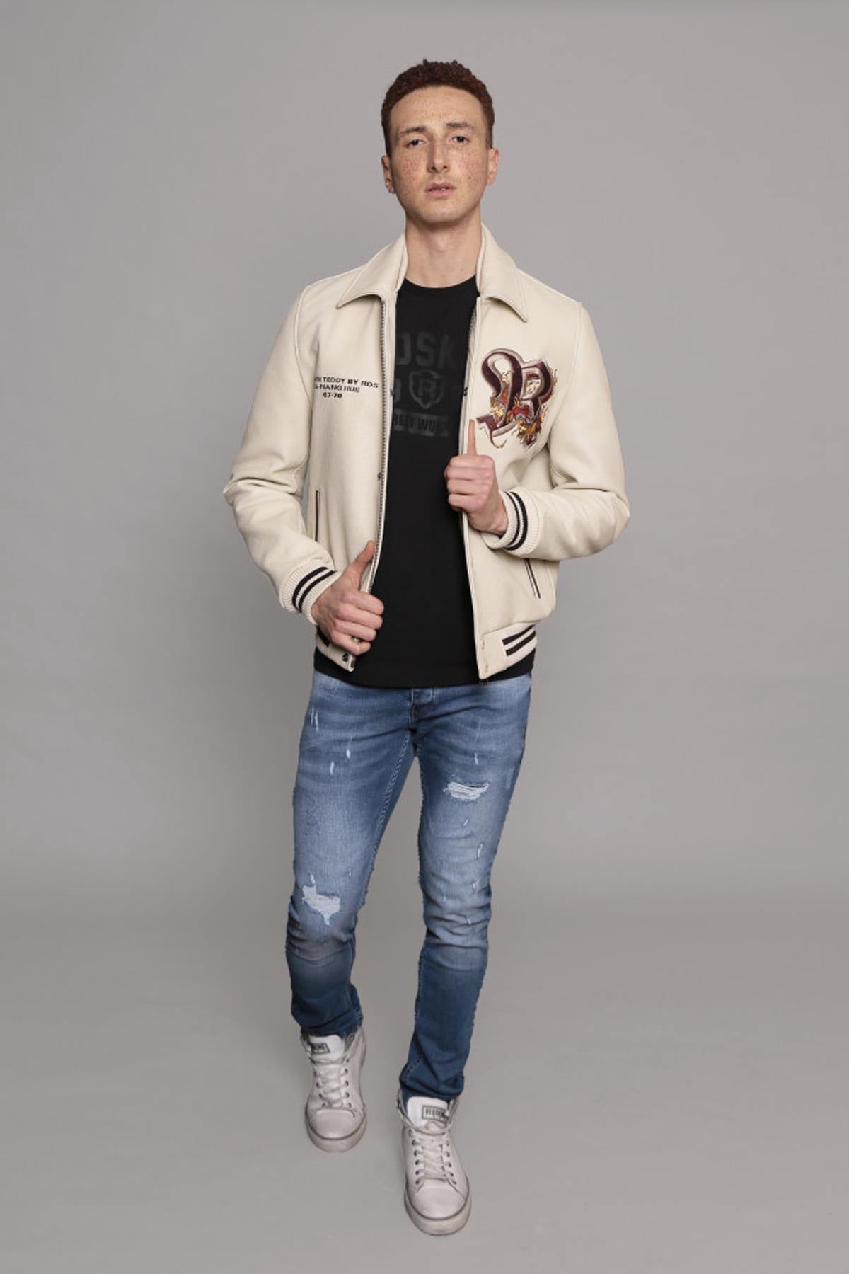 Blouson Homme Redskins DRAGON COHIBA CREAM — vue 9