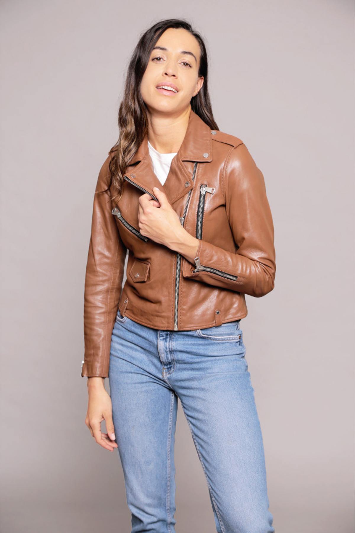 Damen Jacke Redskins JUTTA TRIPWAY COGNAC — Ansicht 3