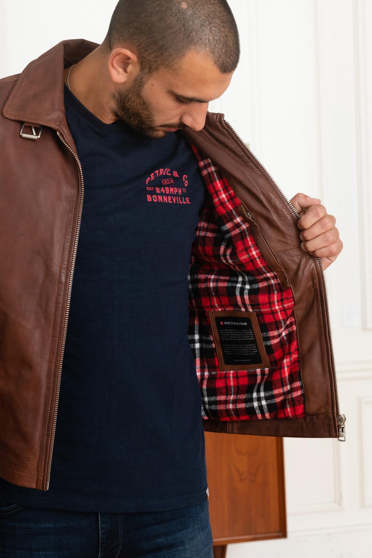 Giacche Uomo Redskins RIDER2 STONER COGNAC — vista 4