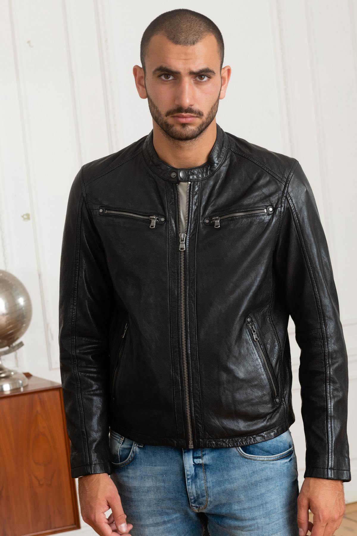 Blouson Homme Daytona GAFINO LAMB VITA BLACK — vue 8