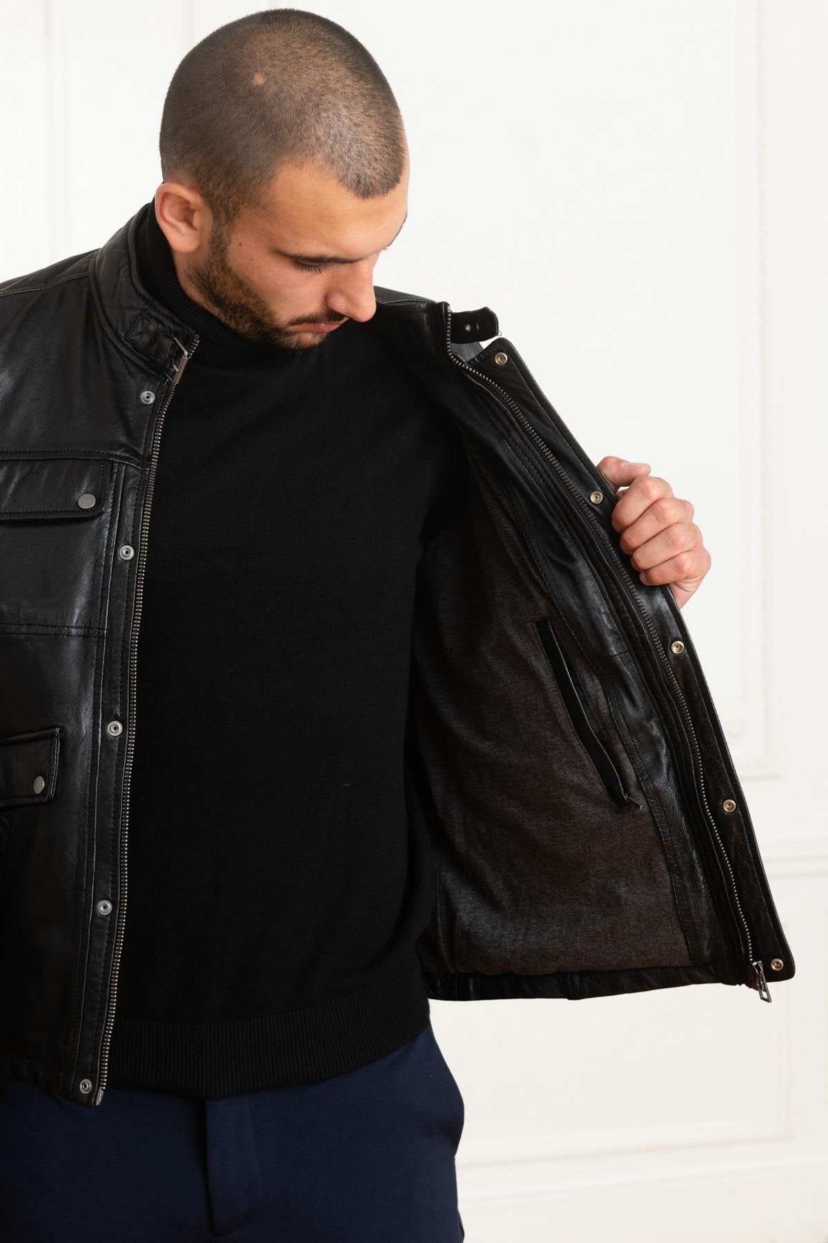 Blouson Homme Oakwood TRUCKER NOIR 501 — vue 4