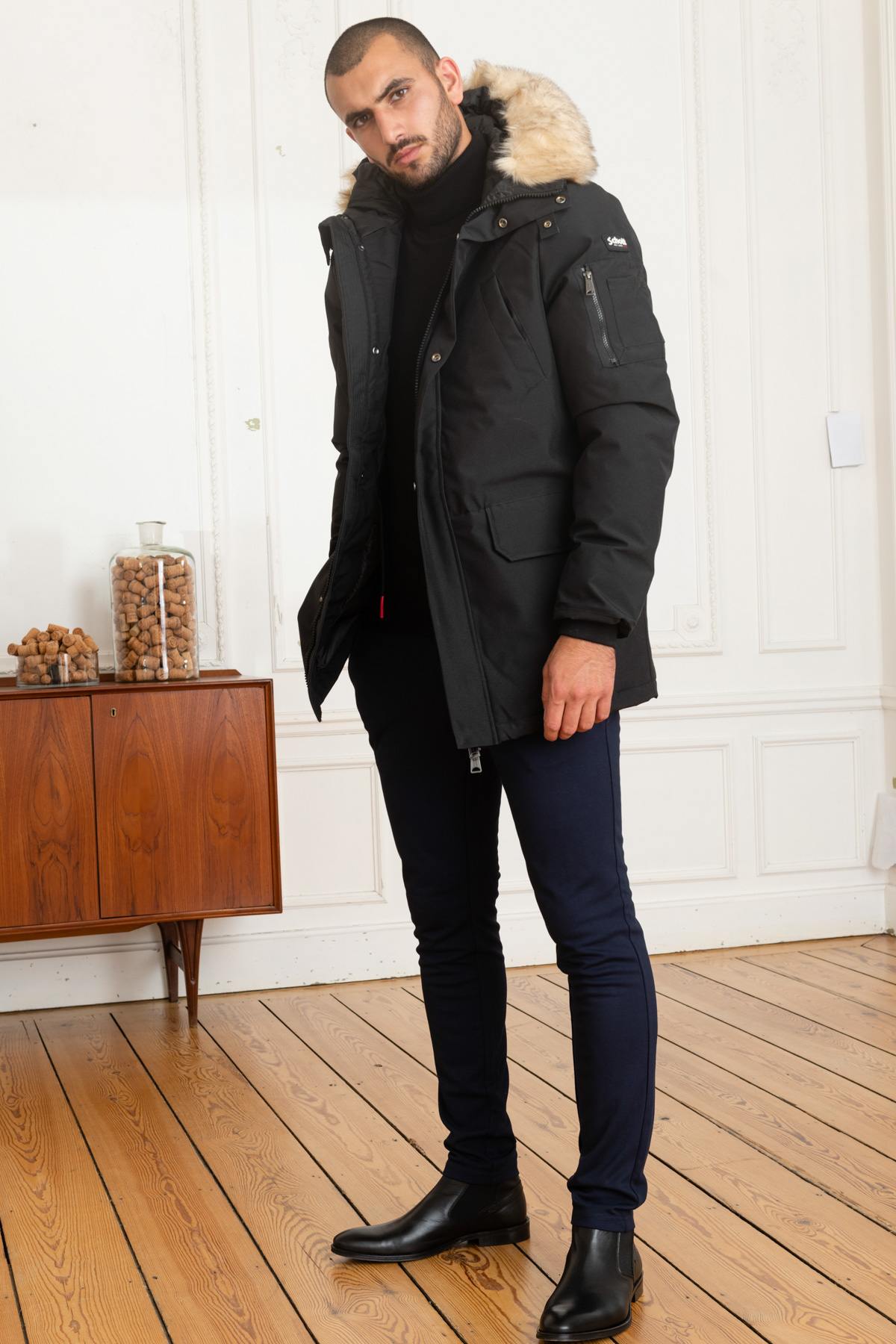 Veste Homme Schott NELSON20 BLACK — vue 2