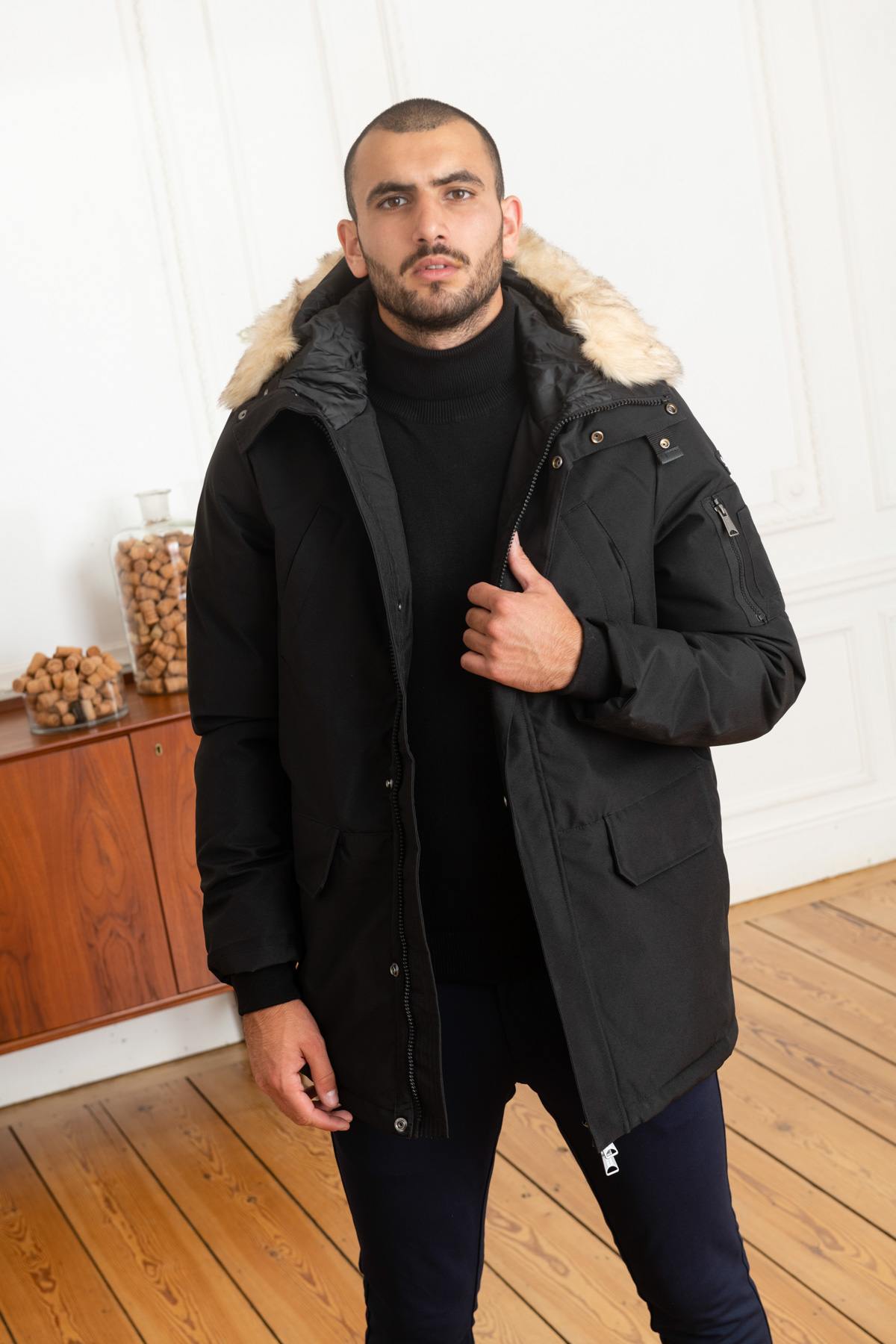 Veste Homme Schott NELSON20 BLACK — vue 3