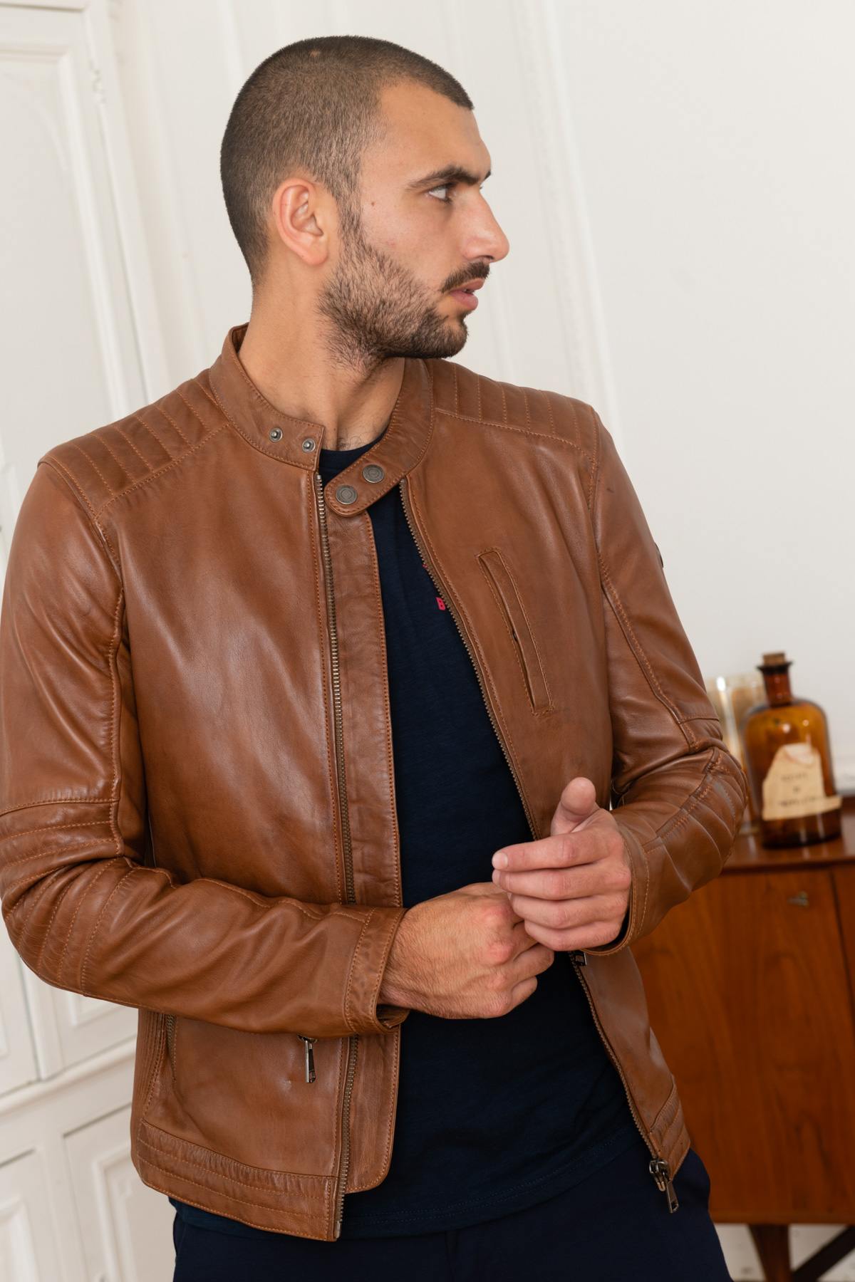Giacche Uomo Redskins FORMULA STOWN COGNAC — vista 4