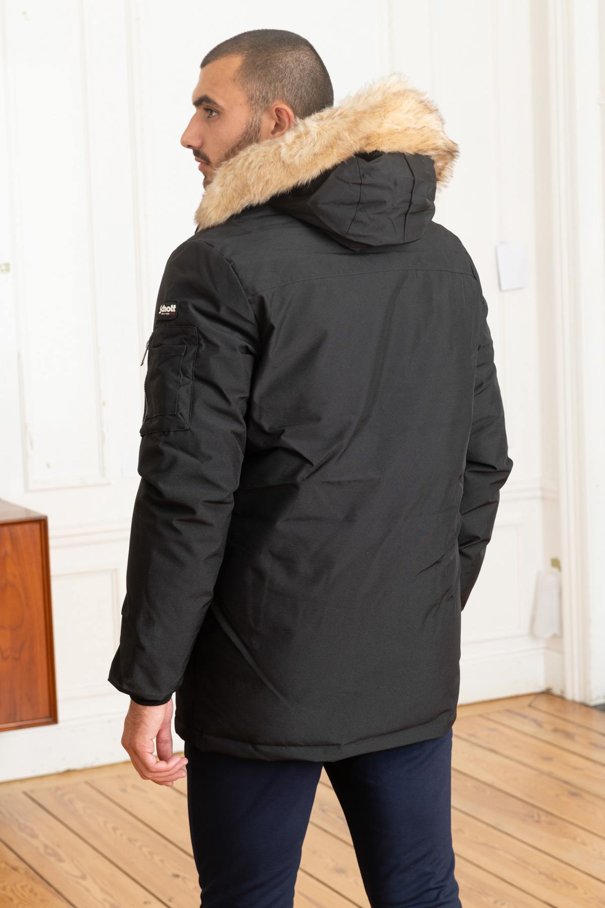 Veste Homme Schott NELSON20 BLACK — vue 5