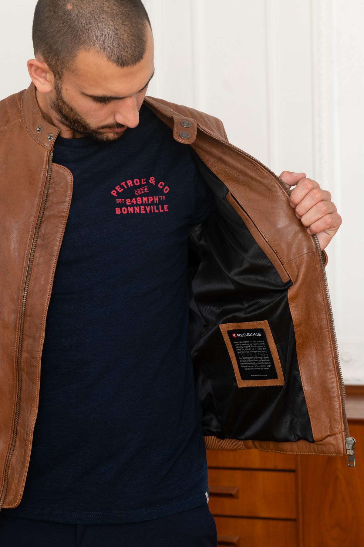 Giacche Uomo Redskins FORMULA STOWN COGNAC — vista 5