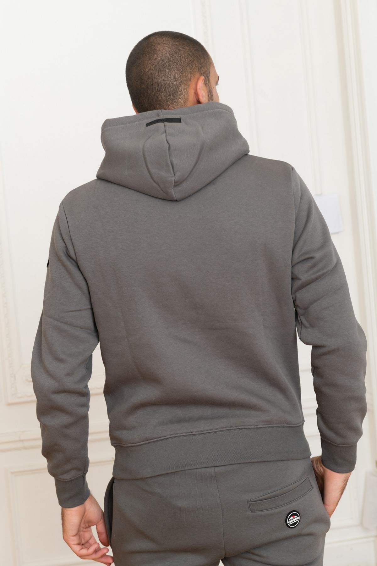 Pull/sweatshirt Homme Helvetica Mountain Pioneers LAUN DARK GREY — vue 3