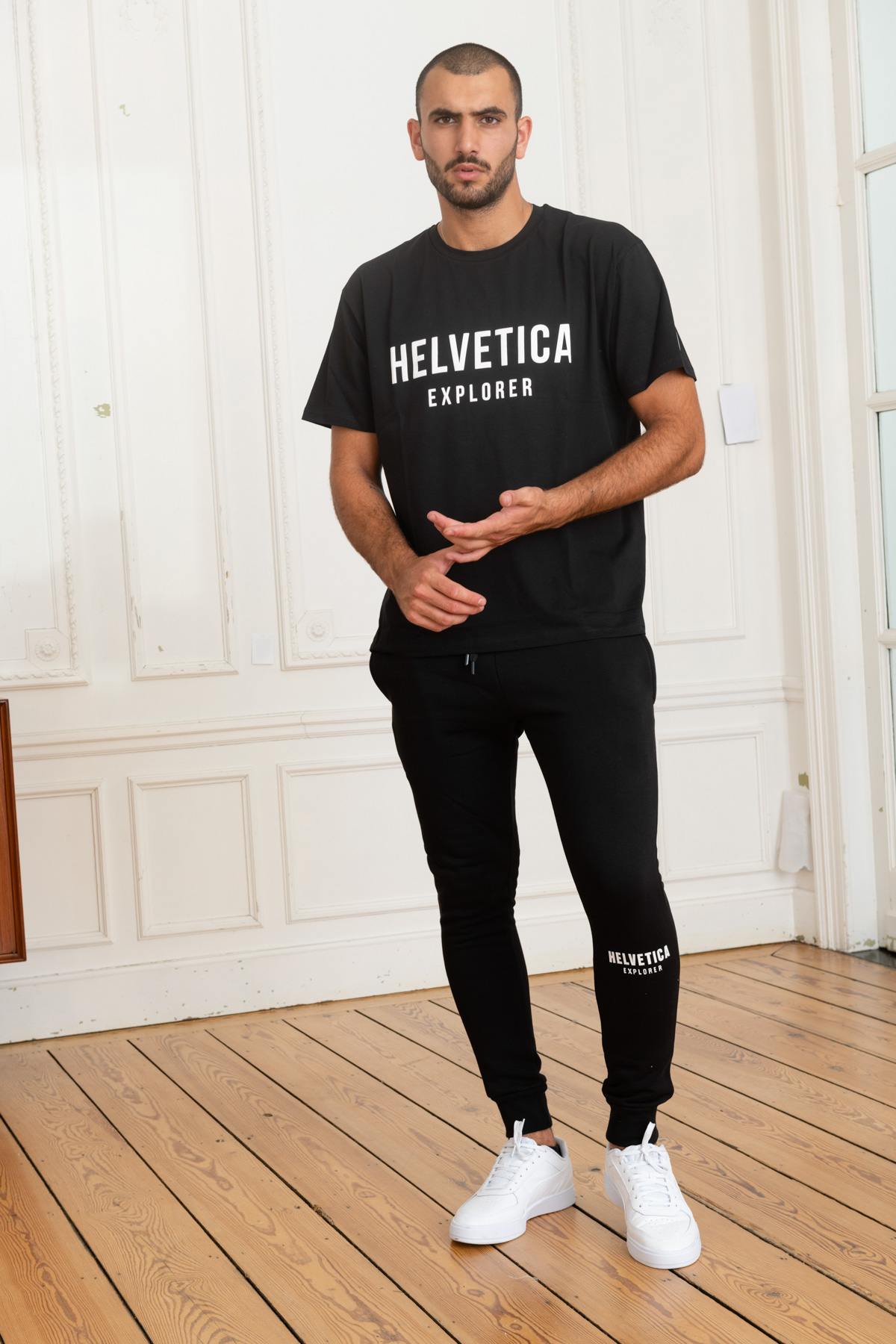 Camiseta Hombre Helvetica Mountain Pioneers BARWIN BLACK — vista 2