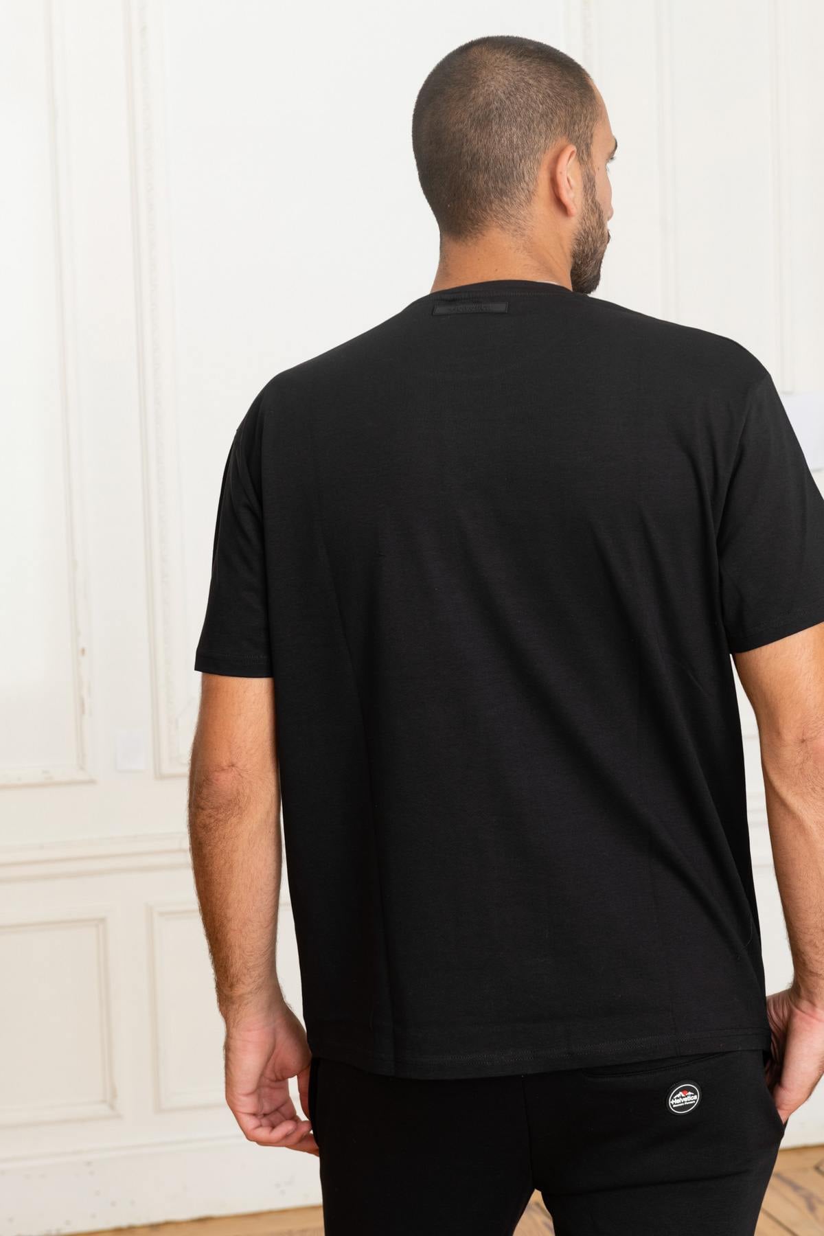 Camiseta Hombre Helvetica Mountain Pioneers BARWIN BLACK — vista 4