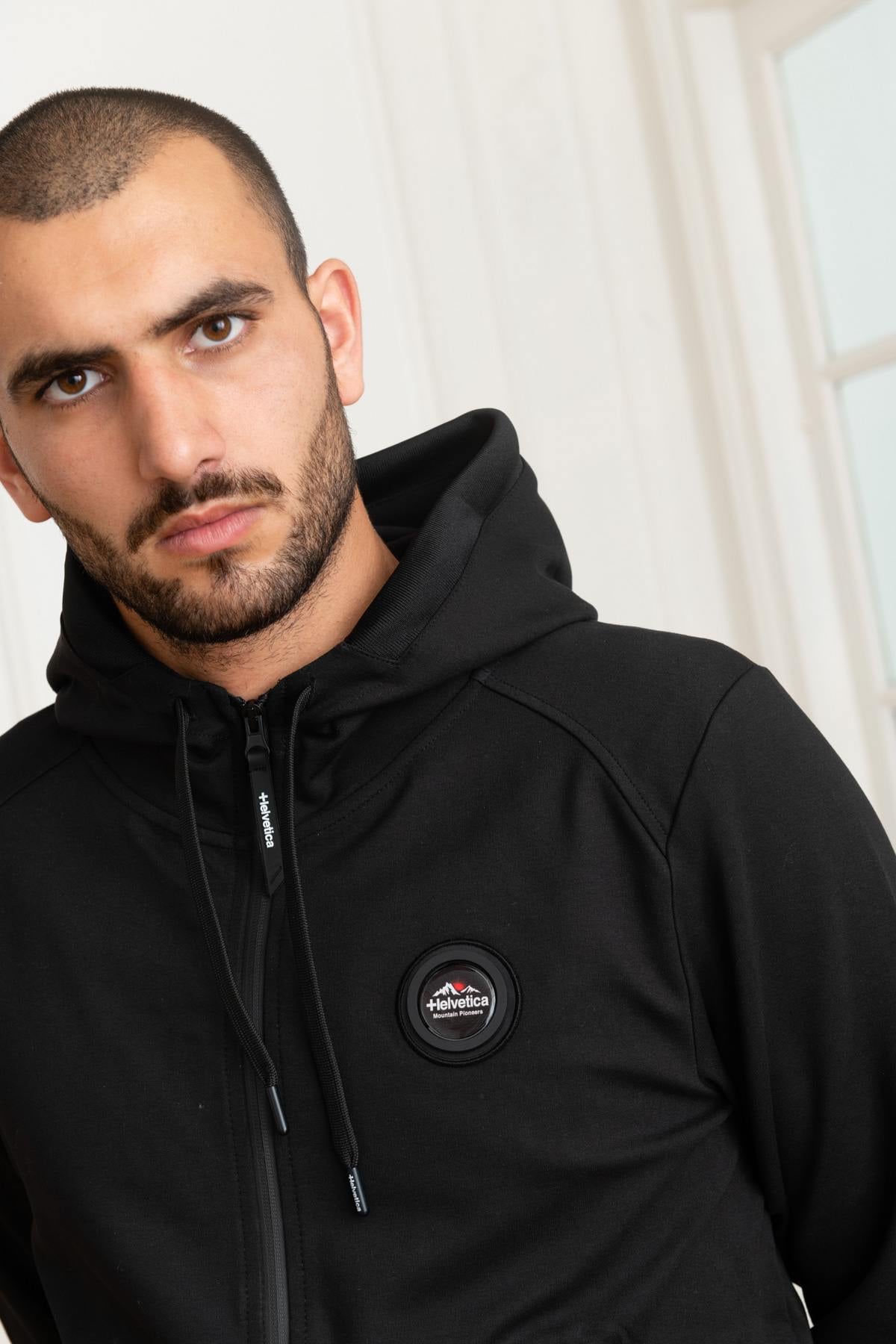 Pull/sweatshirt Homme Helvetica Mountain Pioneers WORTHON BLACK — vue 6