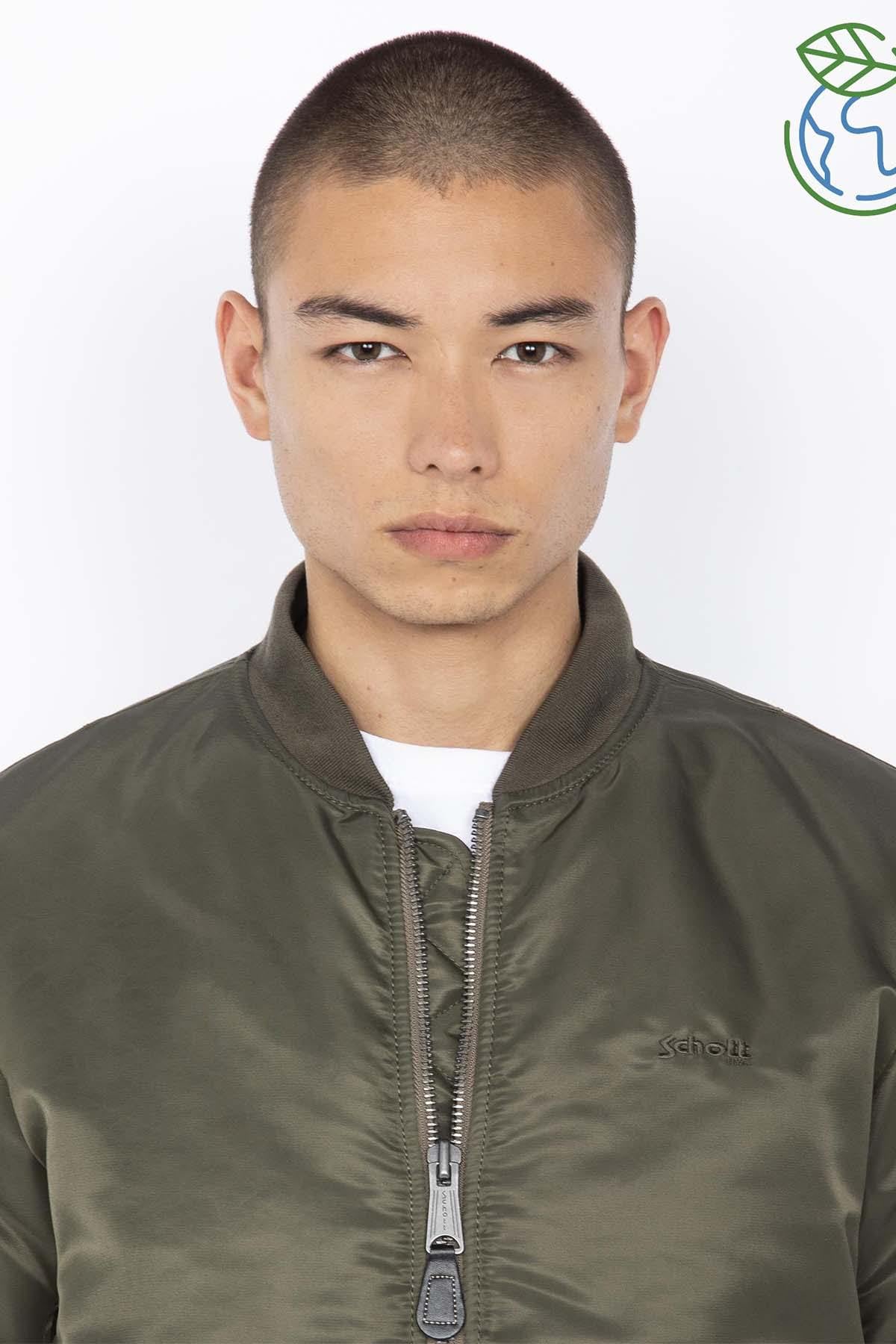 Blouson Homme Schott AIRFORCERS ARMY KAKI — vue 4