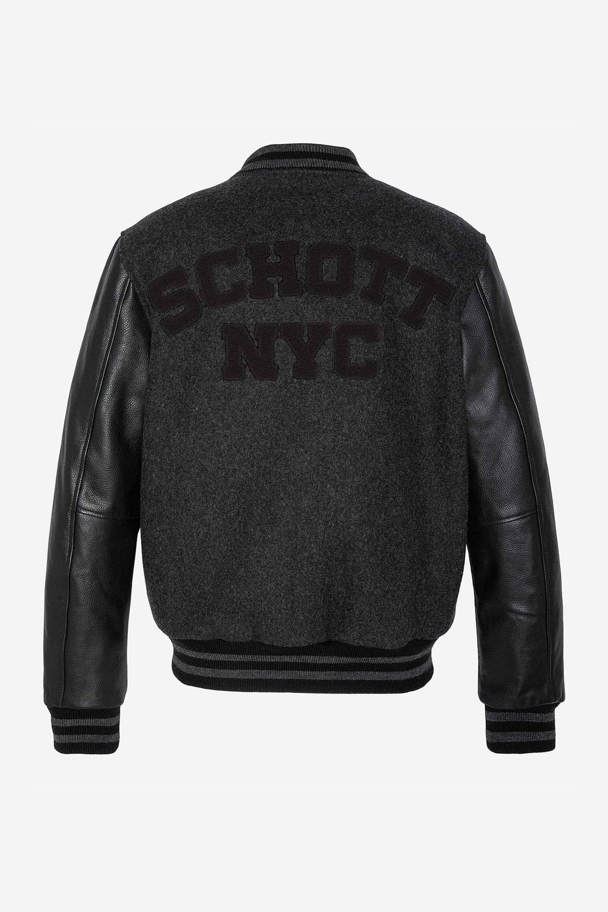 Chaqueta Hombre Schott LC8705 GREY/BLACK  — vista 6