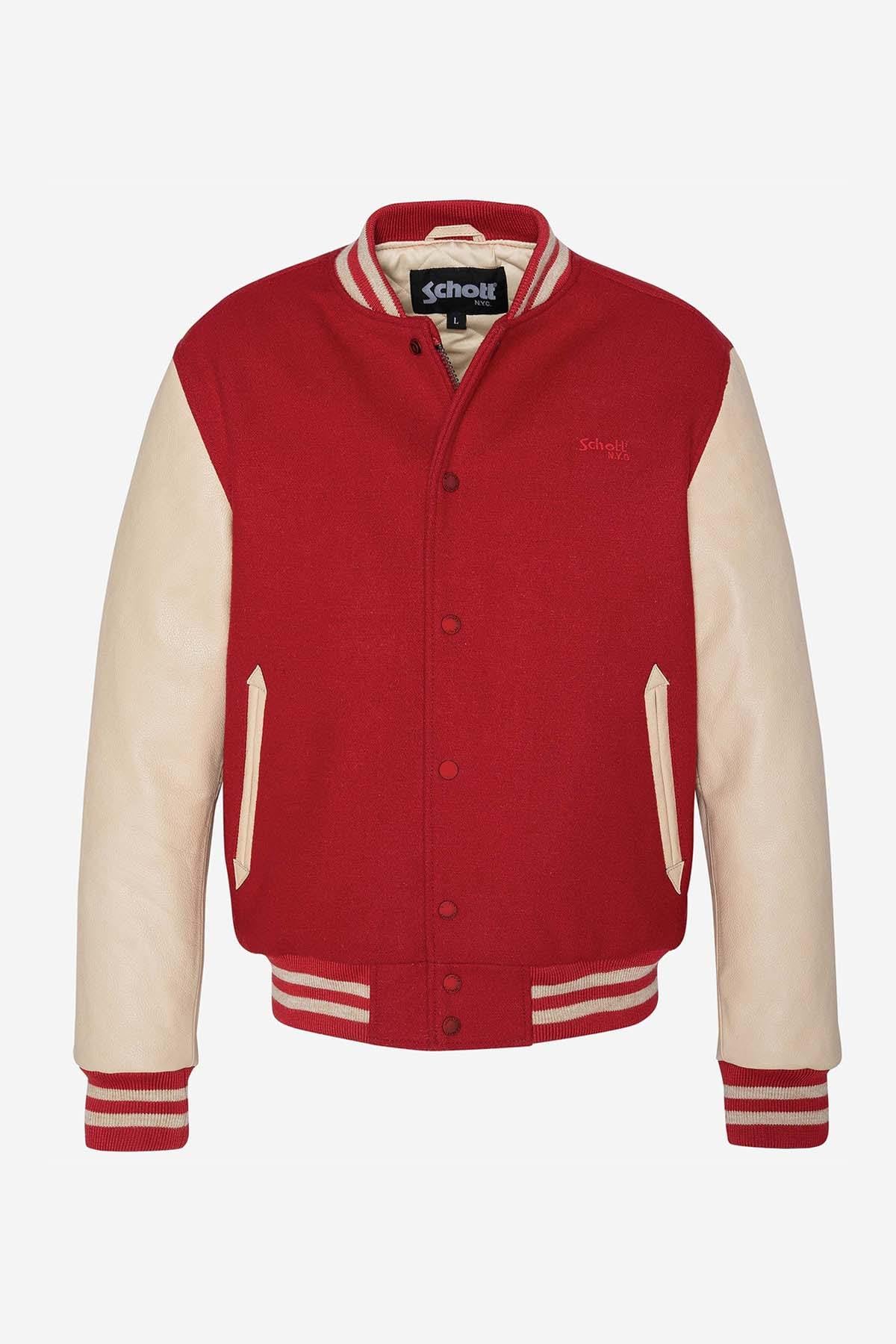Blouson Homme Schott LC8705 RED/BEIGE  — vue 5