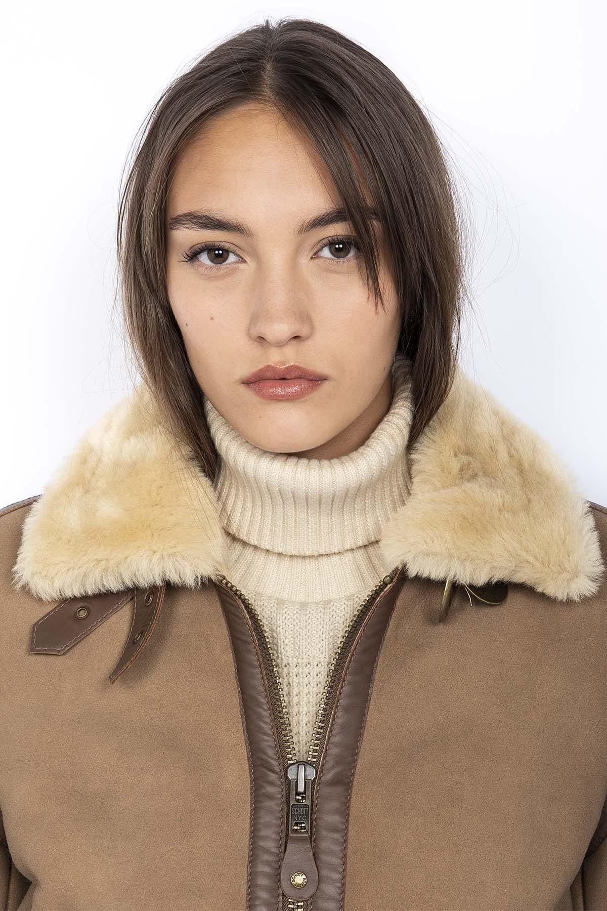 Chaqueta Mujeres Schott LCW1255A CAMEL — vista 4