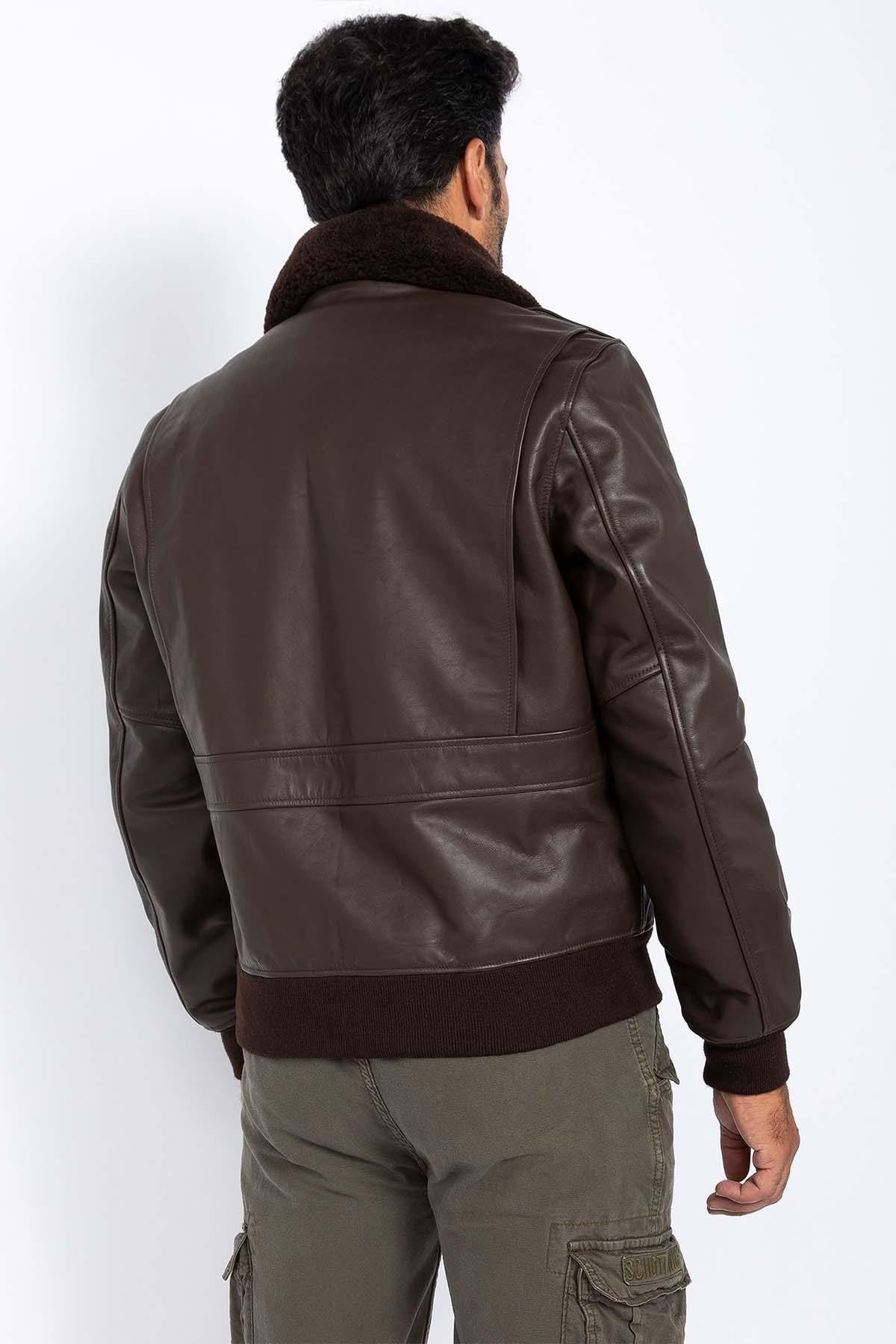 Herren Jacke Schott LCFLYW22 BROWN — Ansicht 2