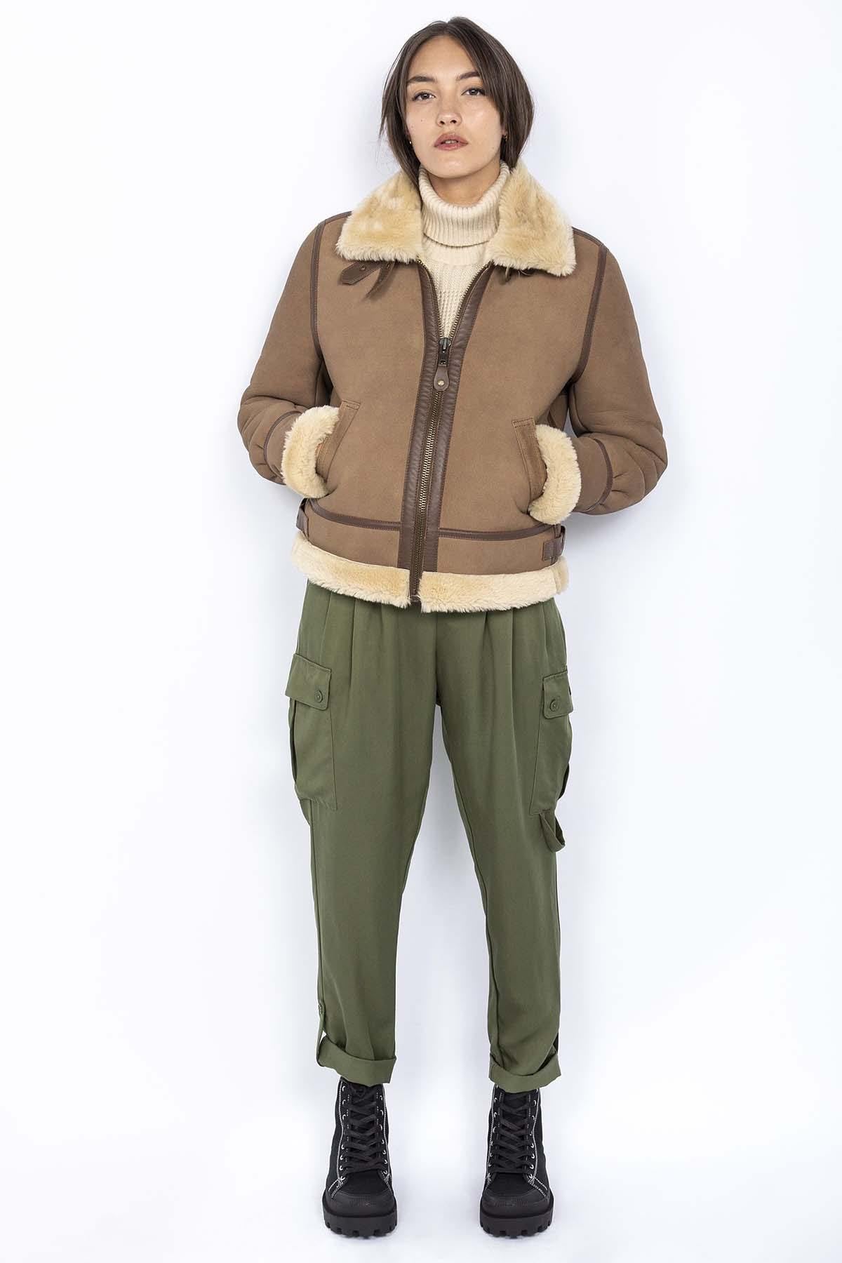 Chaqueta Mujeres Schott LCW1255A CAMEL — vista 2