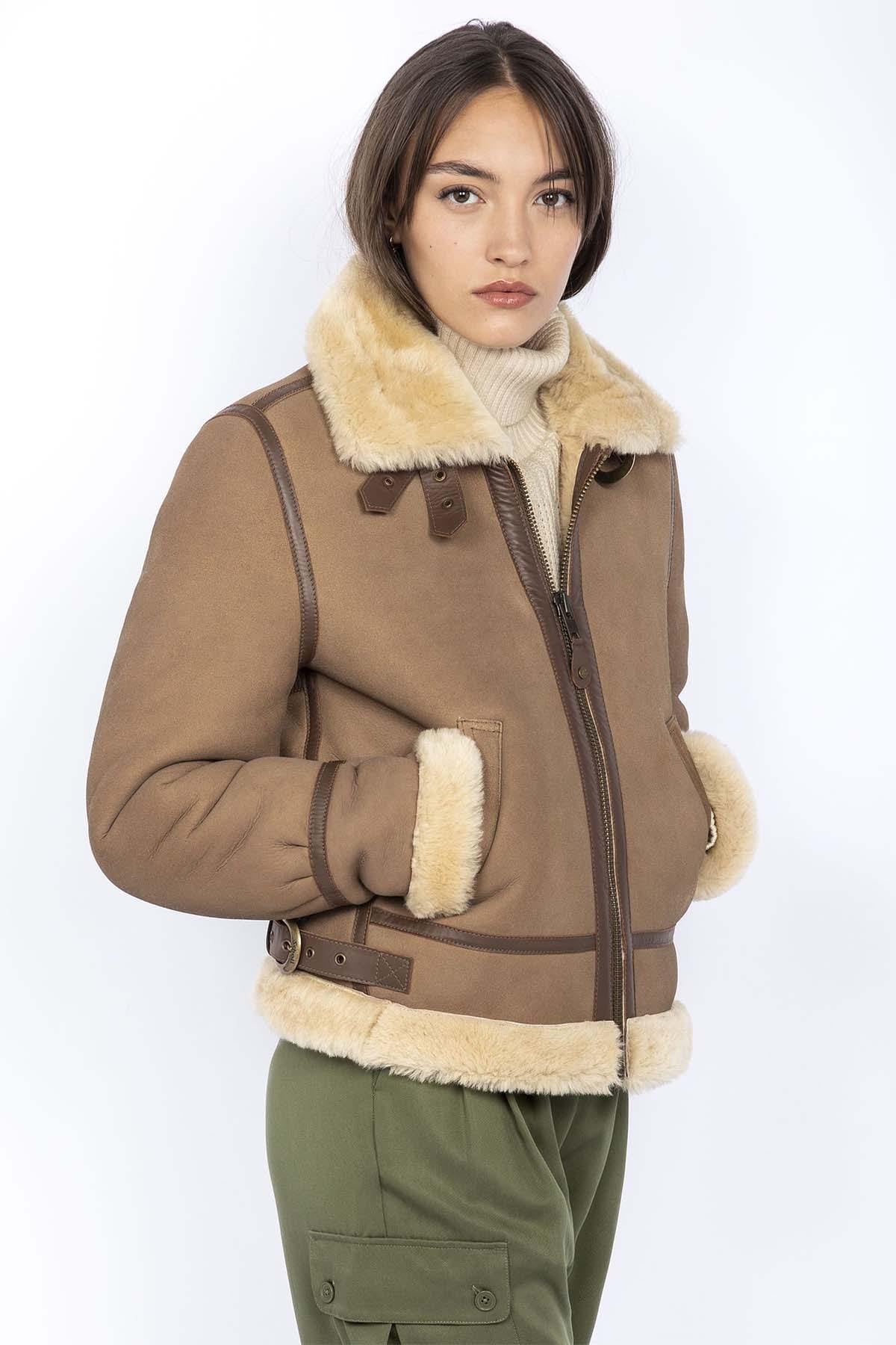 Chaqueta Mujeres Schott LCW1255A CAMEL — vista 1