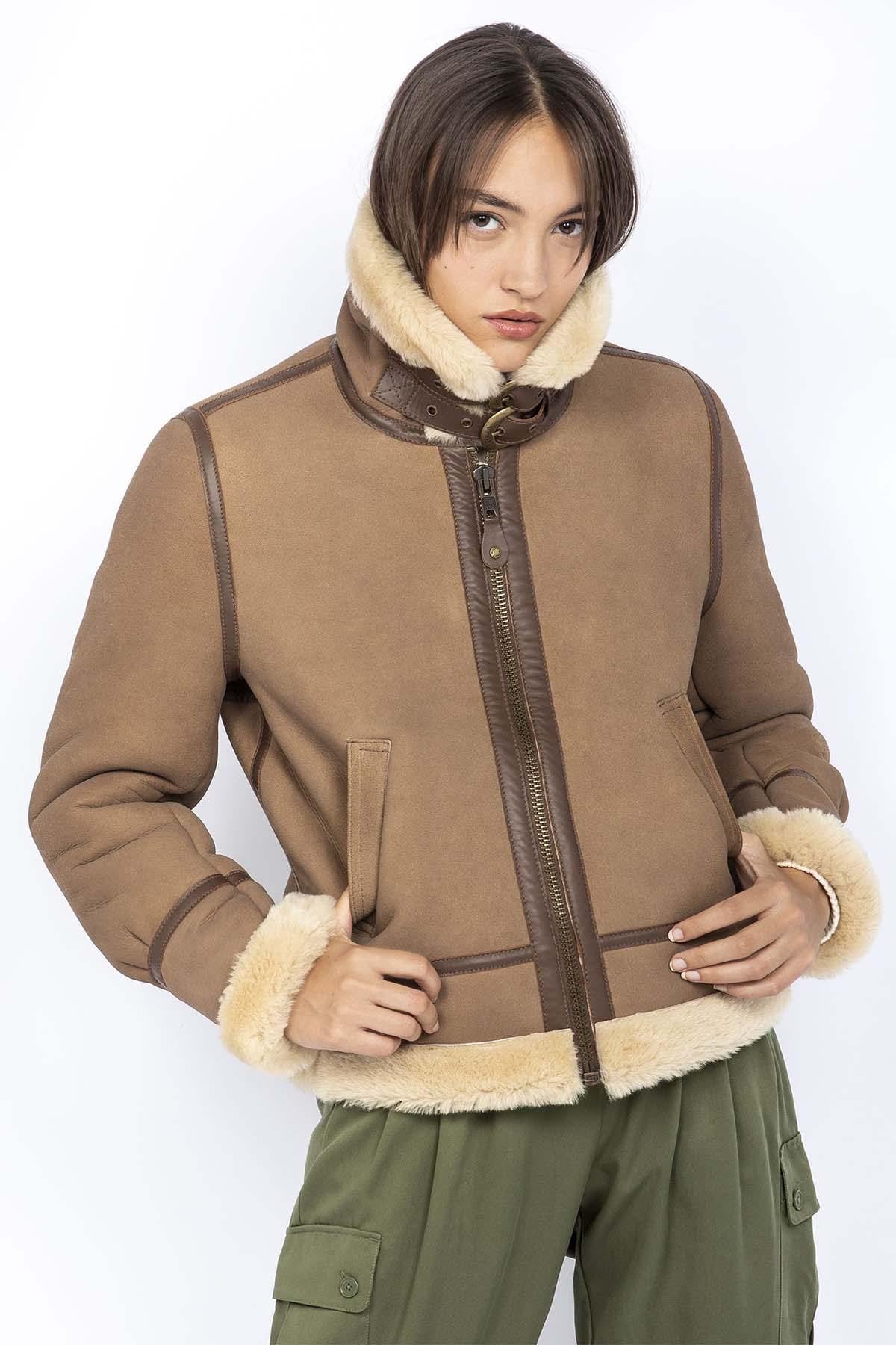 Chaqueta Mujeres Schott LCW1255A CAMEL — vista 3