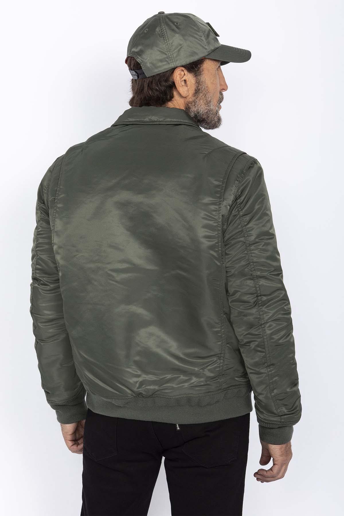 Blouson Homme Schott 210100RS SAGE KAKI — vue 5